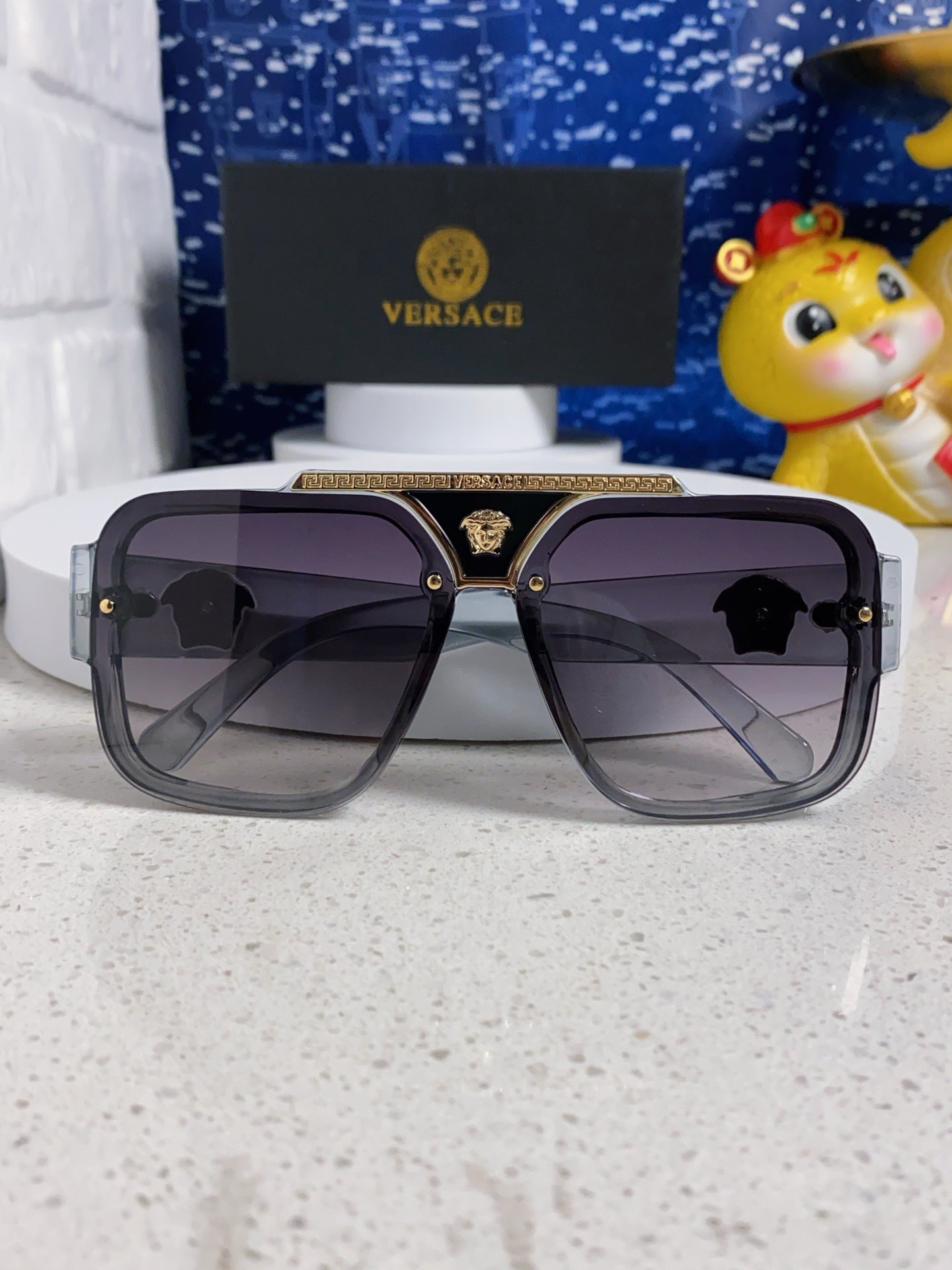 Versace Oversized Silver Lens Sunglasses for Men & Women - 487871 - detail image 8