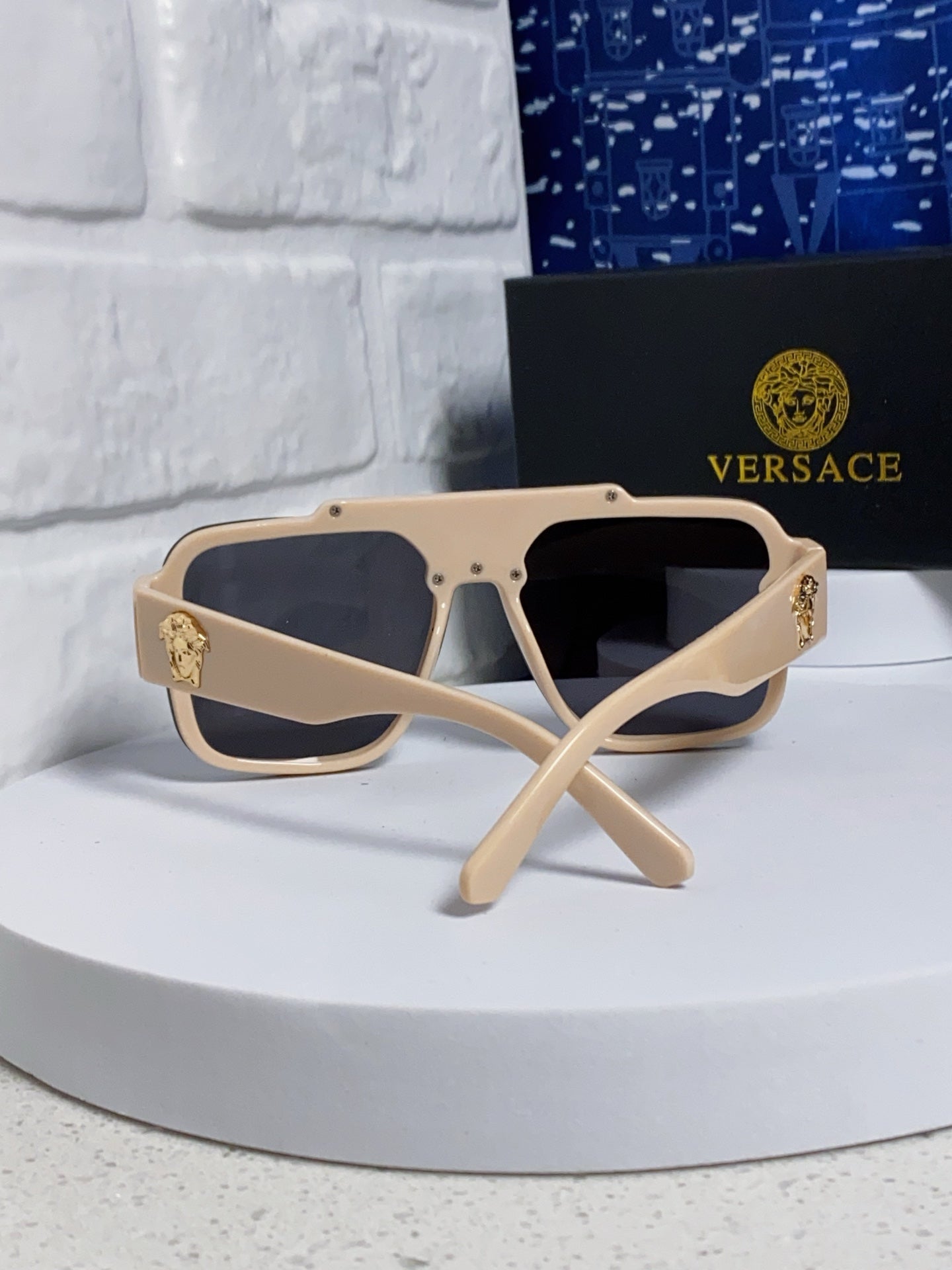Versace Oversized Silver Lens Sunglasses for Men & Women - 487872 - detail image 3