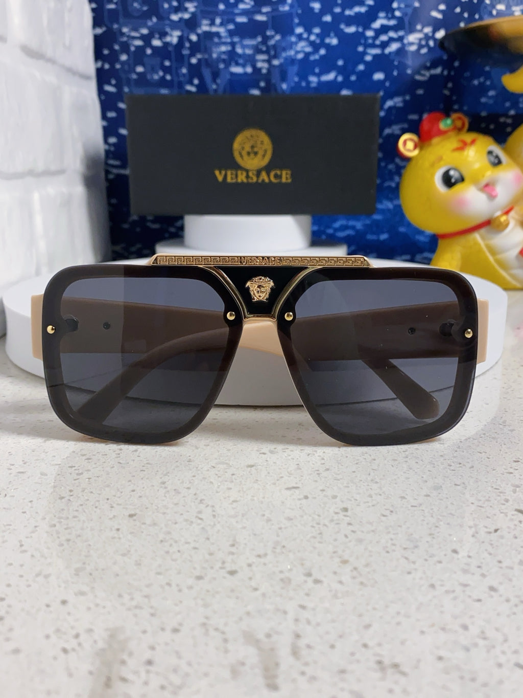 Versace Oversized Silver Lens Sunglasses for Men & Women - 358801 - detail image 8