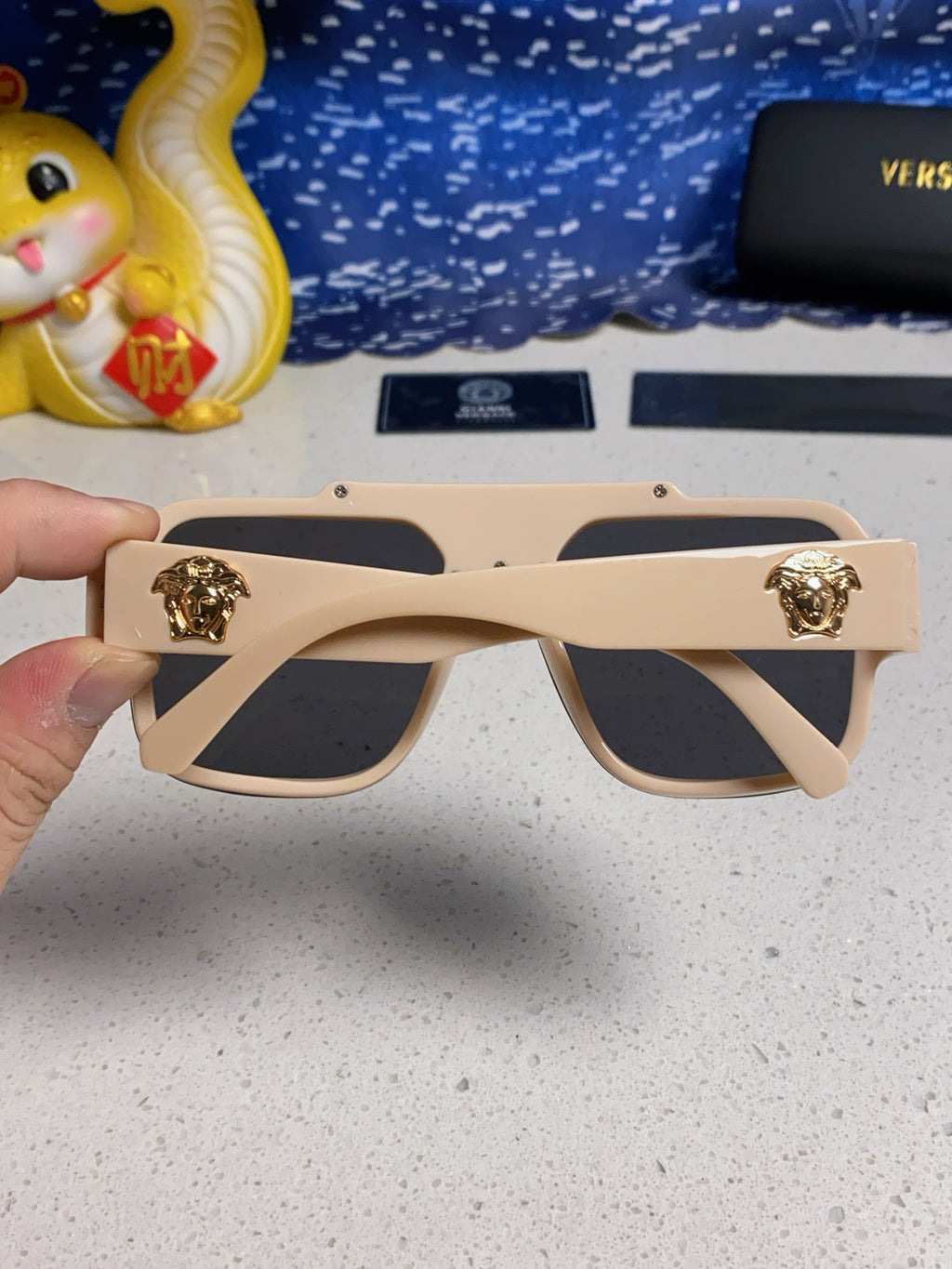 Versace Oversized Silver Lens Sunglasses for Men & Women - 487872 - detail image 5