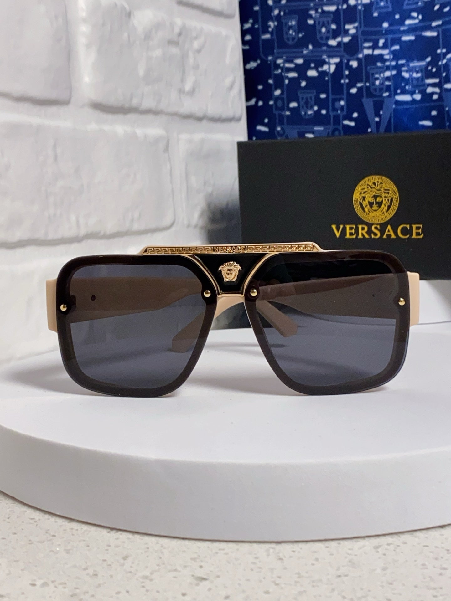 Versace Oversized Silver Lens Sunglasses for Men & Women - 487872 - detail image 2