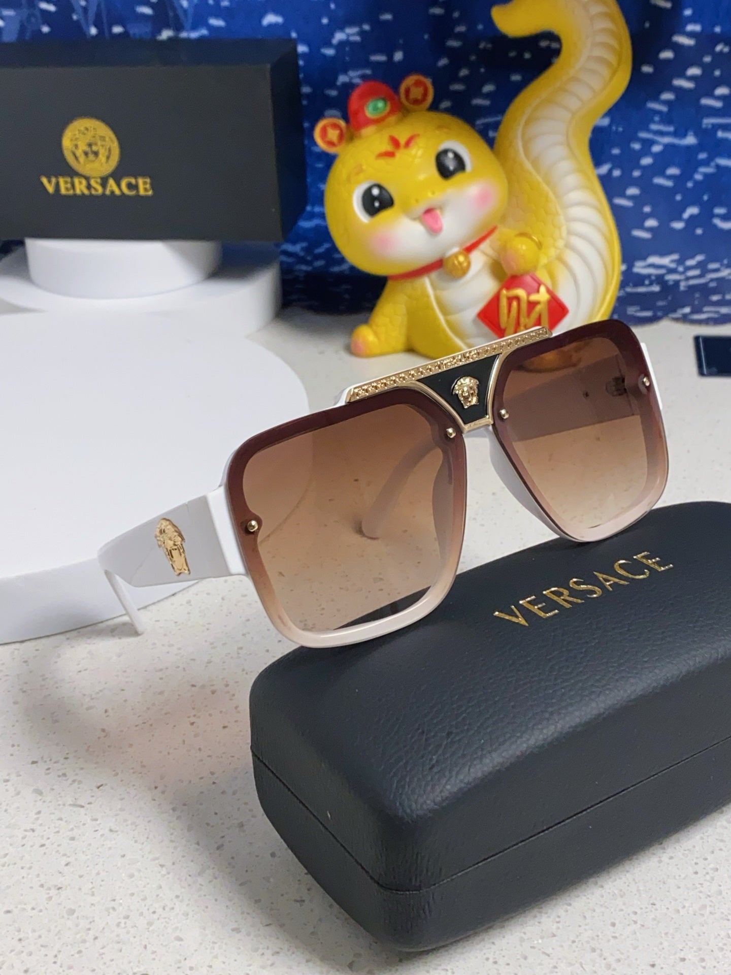 Versace Oversized Brown Lens Sunglasses for Men & Women - 358802 - detail image 9