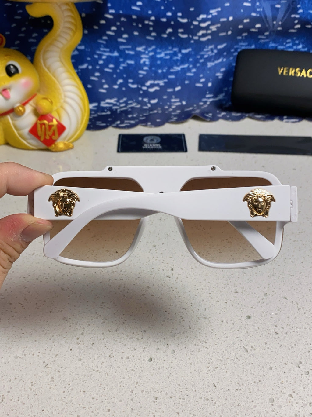 Versace Oversized Brown Lens Sunglasses for Men & Women - 358802 - detail image 5