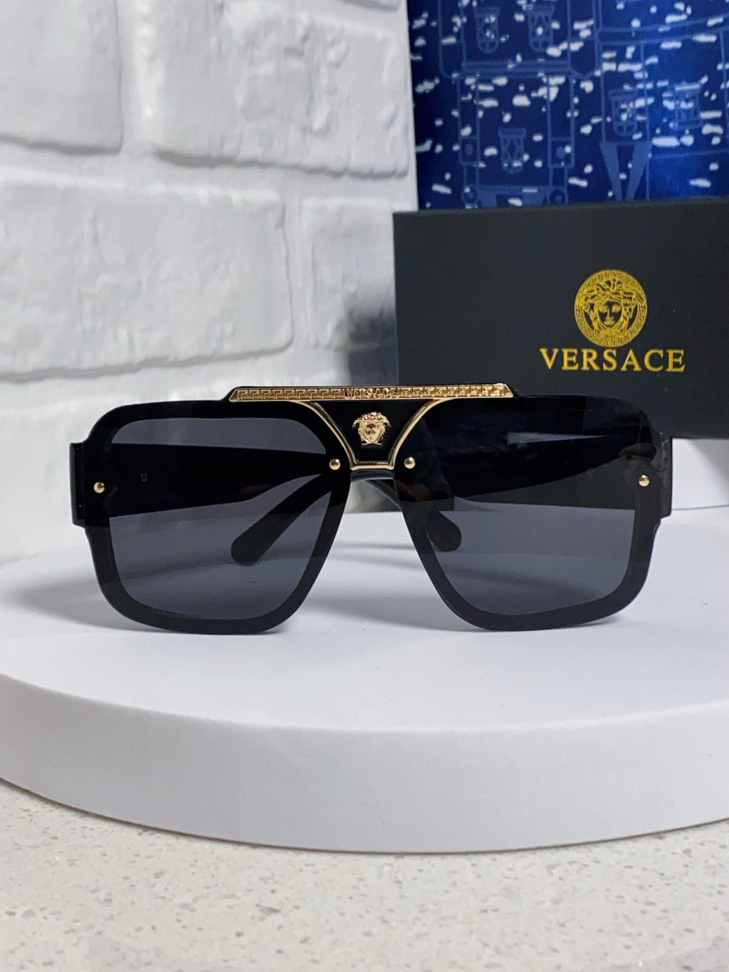 Versace Oversized Silver Lens Sunglasses for Men & Women - 487874 - detail image 2