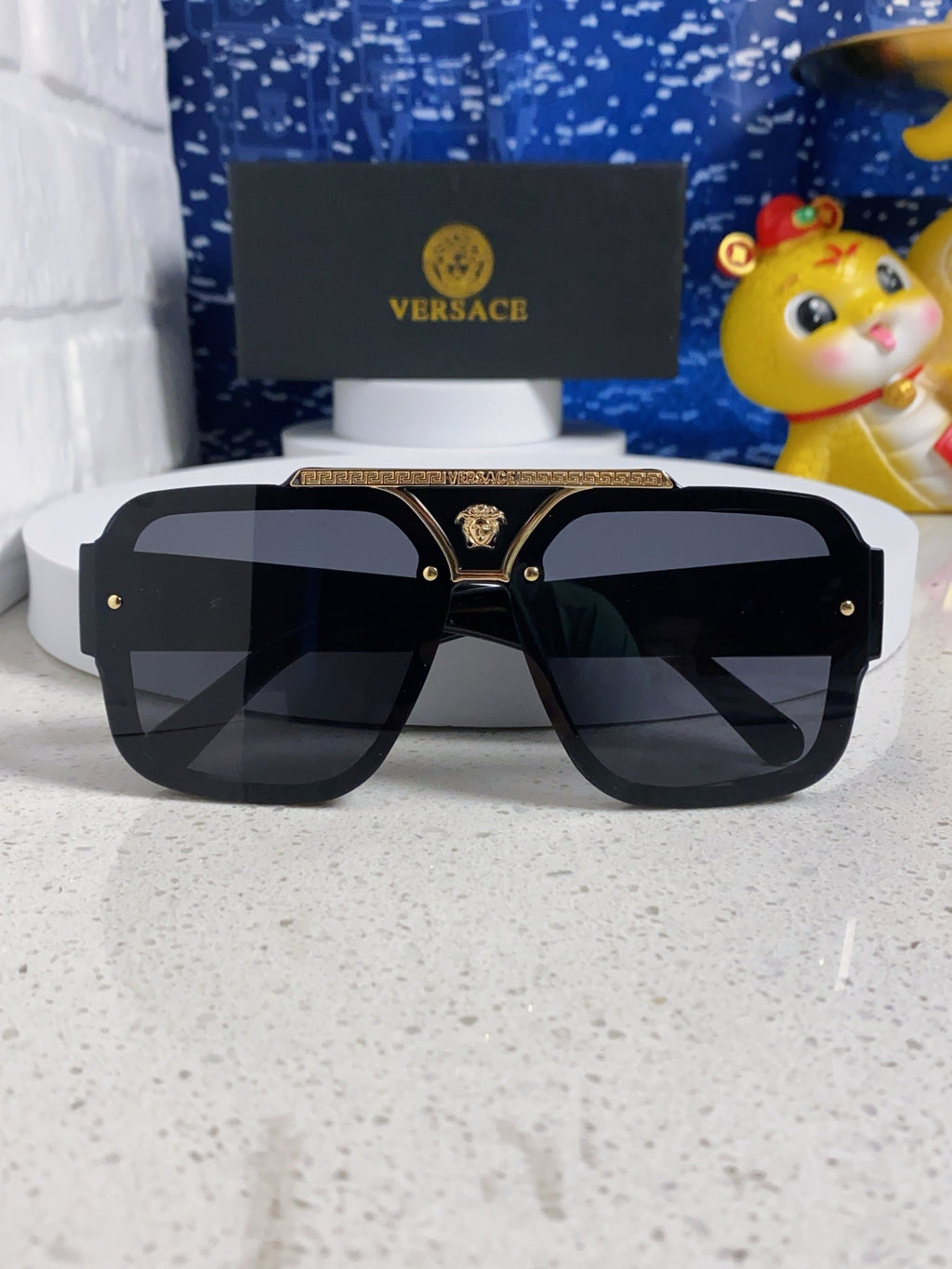 Versace Oversized Silver Lens Sunglasses for Men & Women - 487874 - detail image 8