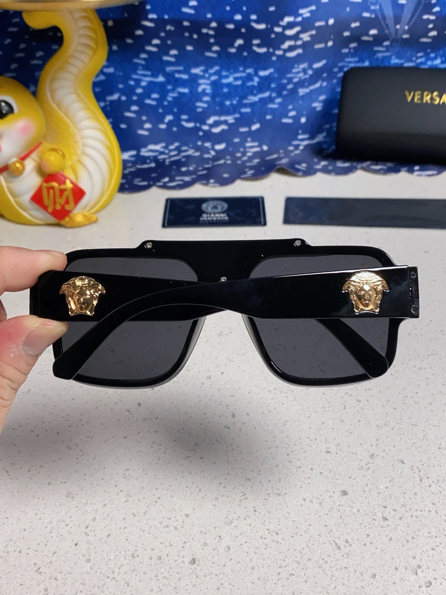 Versace Oversized Silver Lens Sunglasses for Men & Women - 358803 - detail image 5