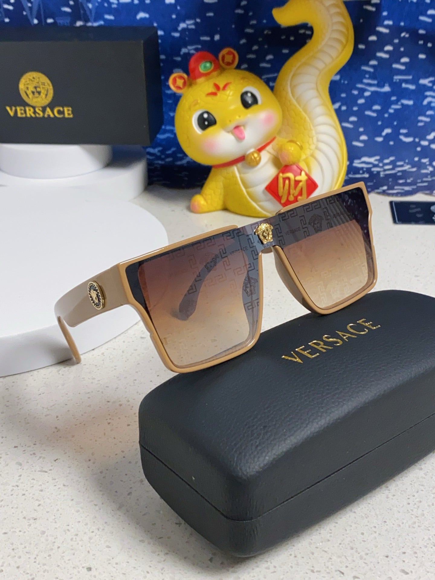 Versace Oversized Silver Lens Sunglasses for Men & Women - 487875 - detail image 10