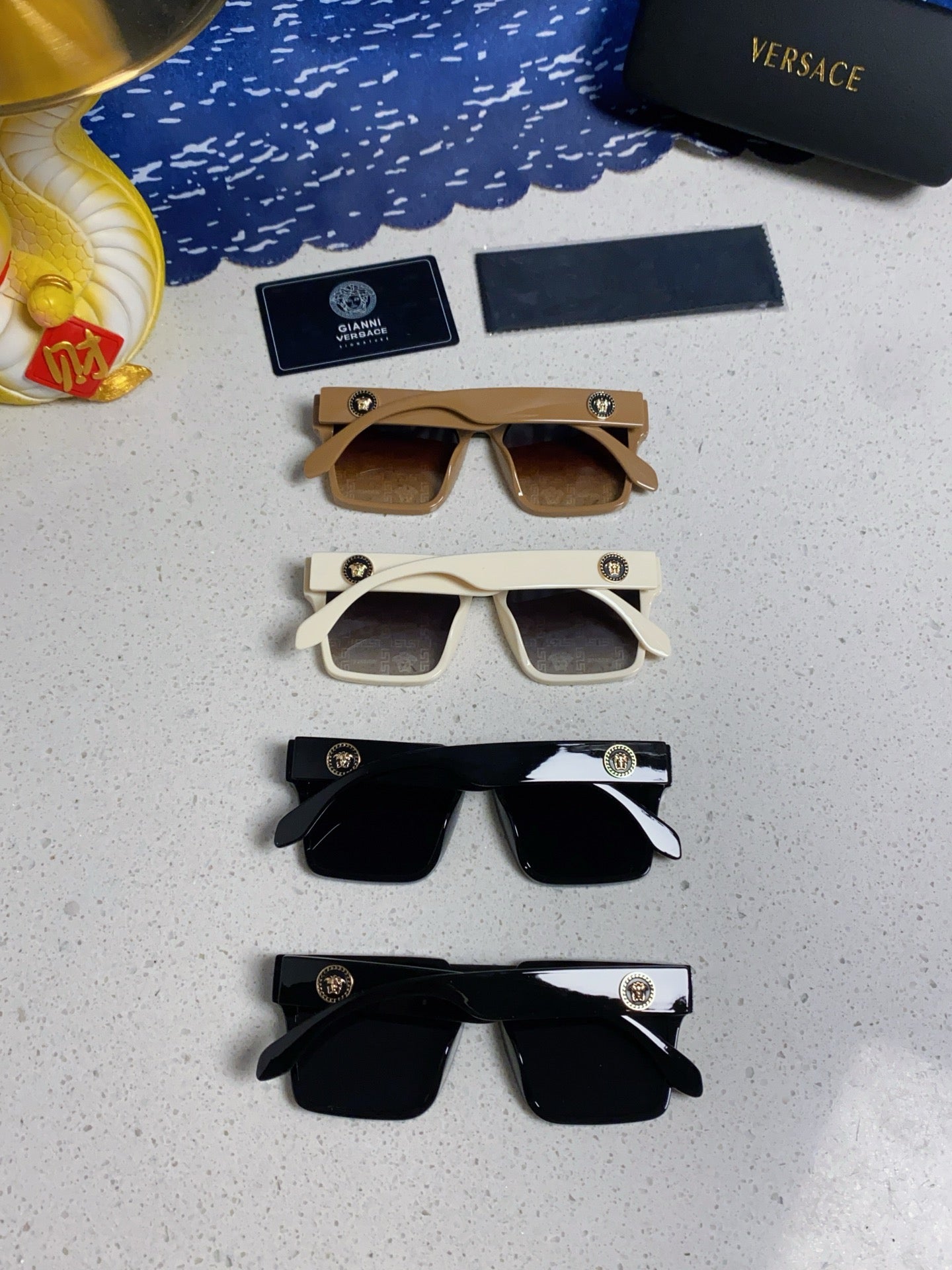 Versace Oversized Silver Lens Sunglasses for Men & Women - detail image 11