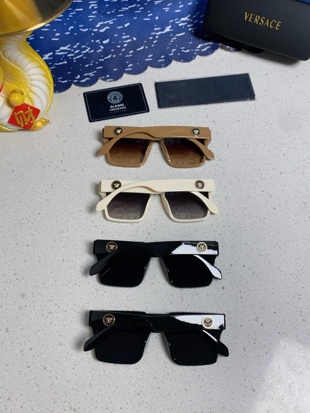 Versace Oversized Silver Lens Sunglasses for Men & Women - 487876 - detail image 11