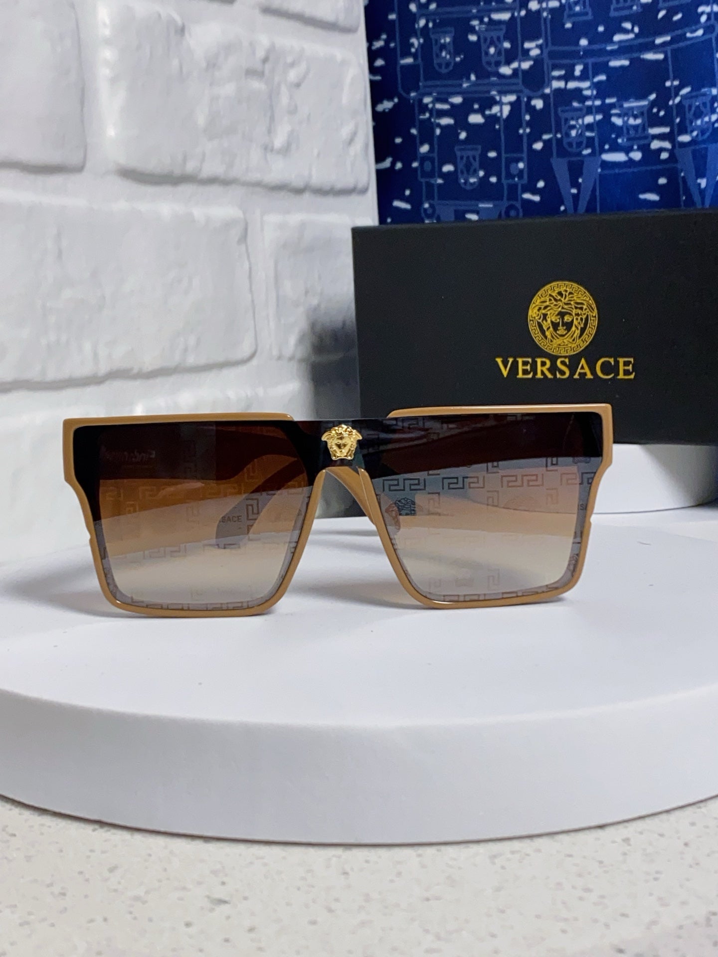 Versace Oversized Silver Lens Sunglasses for Men & Women - 358804 - detail image 2