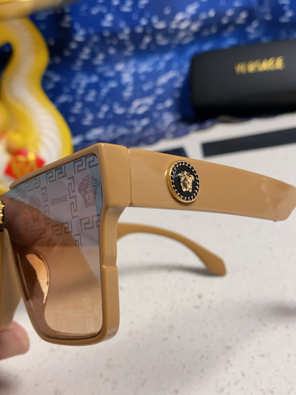 Versace Oversized Silver Lens Sunglasses for Men & Women - 487875 - detail image 7