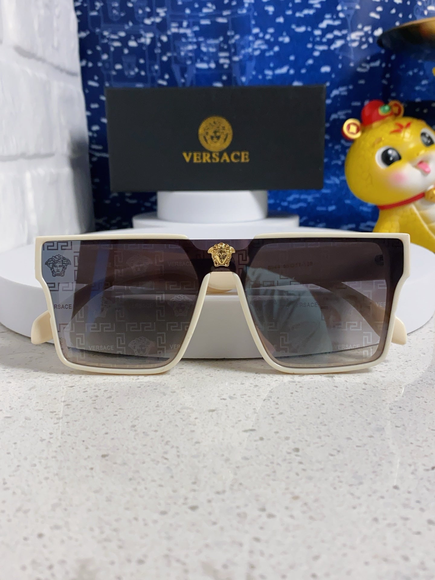 Versace Oversized Silver Lens Sunglasses for Men & Women - 487876 - detail image 9