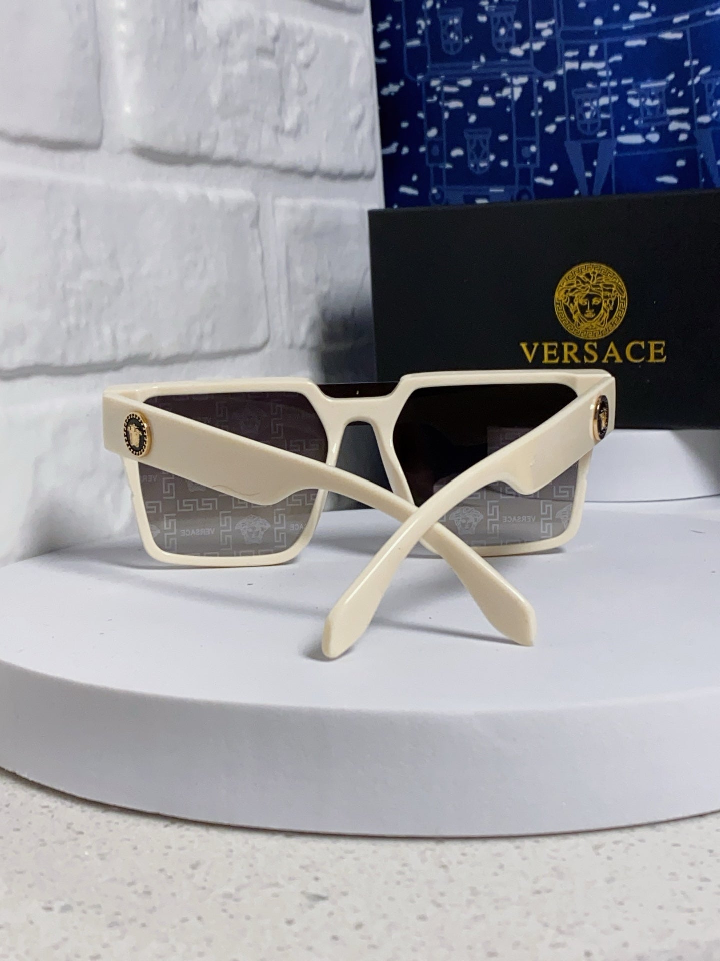 Versace Oversized Silver Lens Sunglasses for Men & Women - 487876 - detail image 3