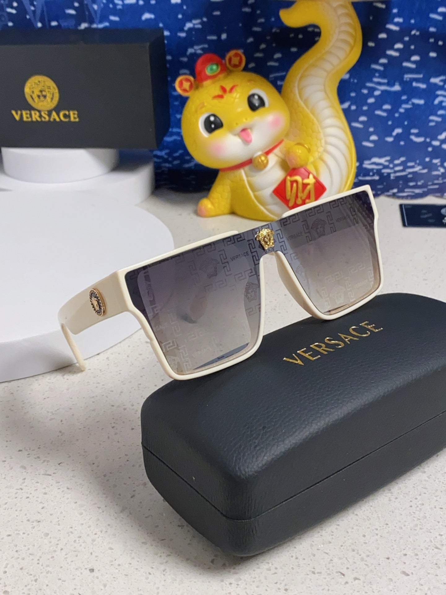 Versace Oversized Silver Lens Sunglasses for Men & Women - 487876 - detail image 10