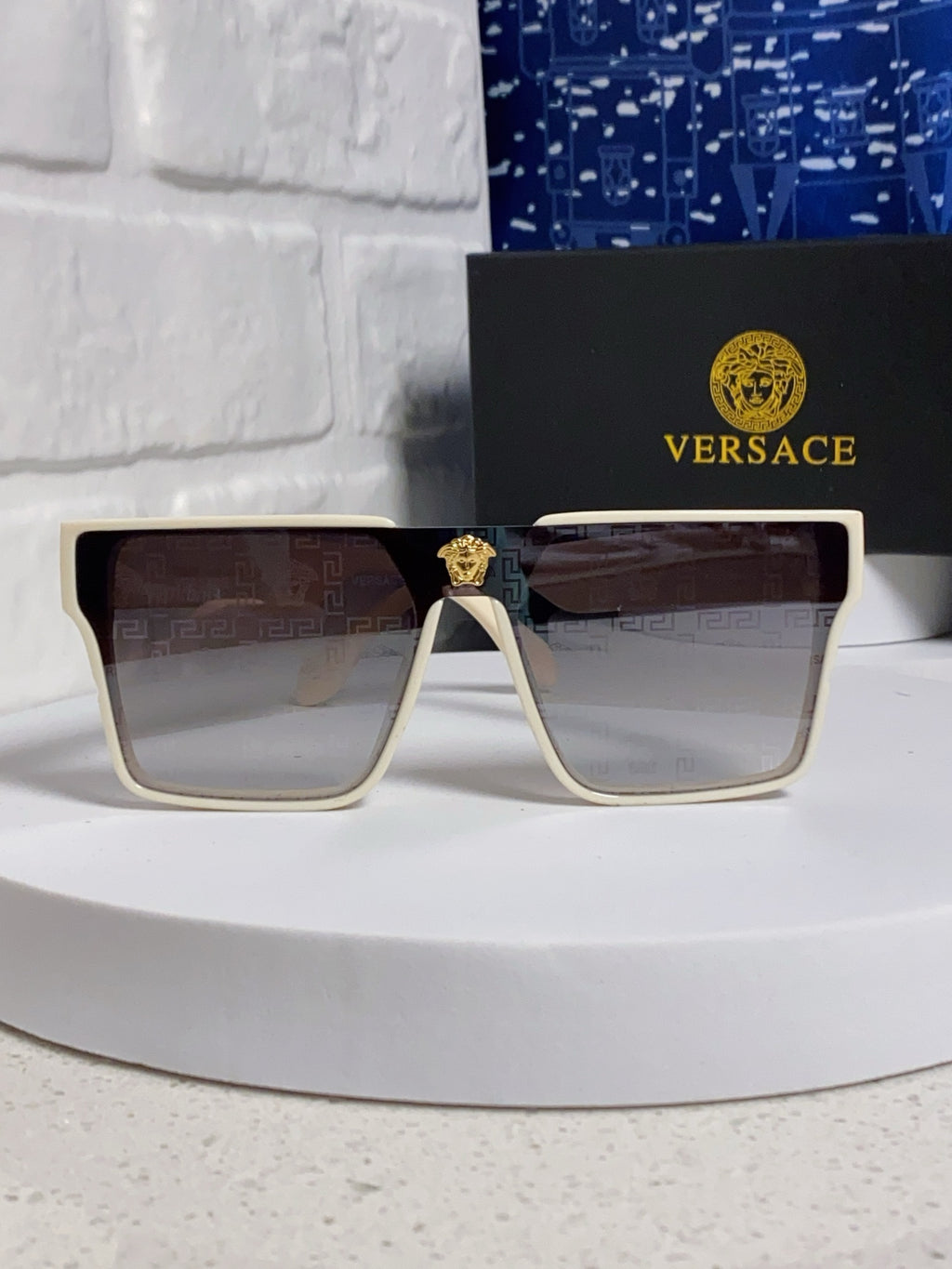Versace Oversized Silver Lens Sunglasses for Men & Women - 487876 - detail image 2