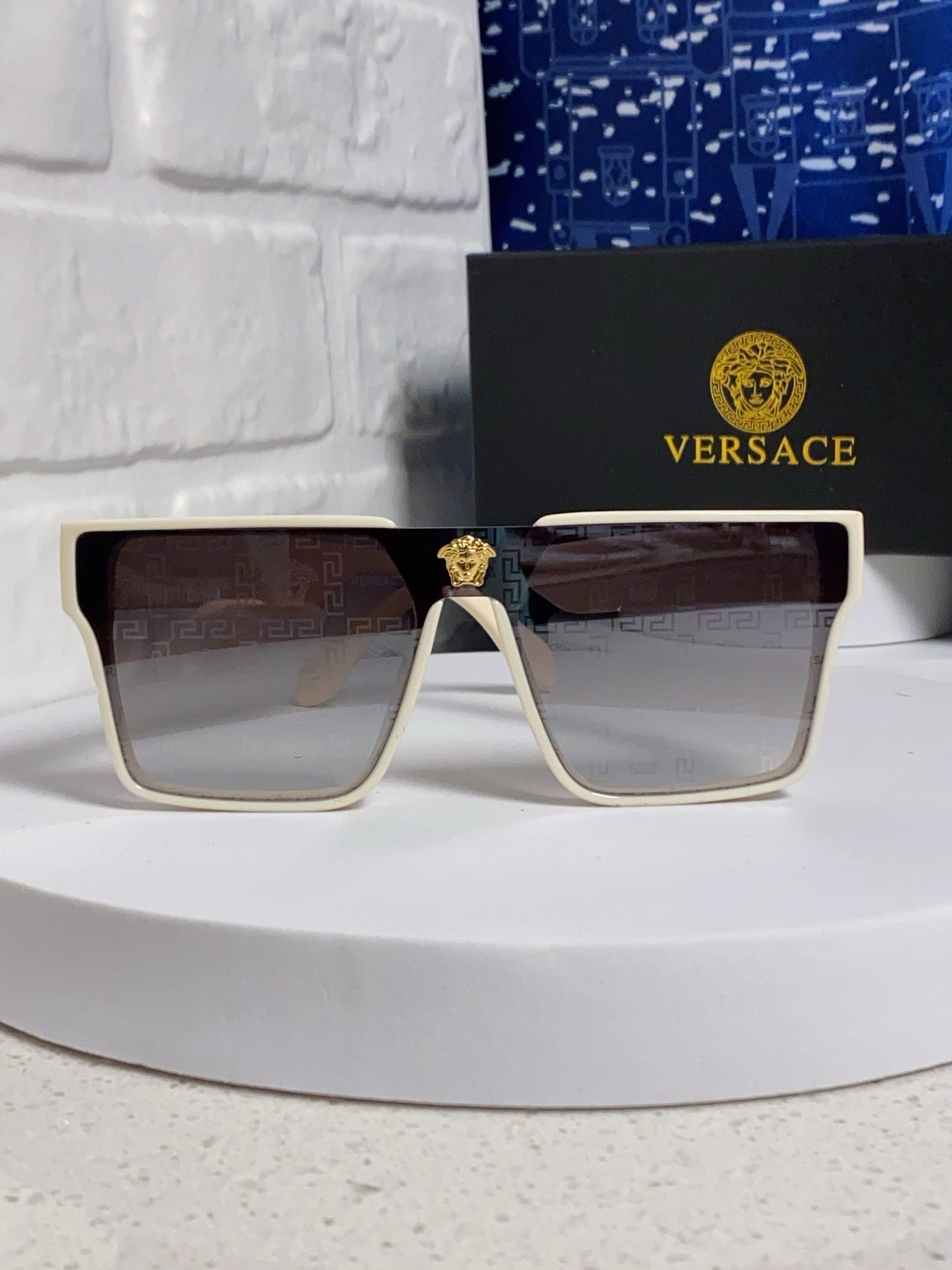 Versace Oversized Silver Lens Sunglasses for Men & Women - 487876 - detail image 2