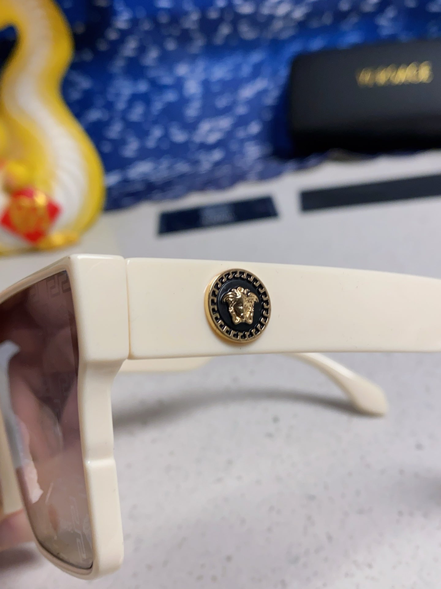 Versace Oversized Silver Lens Sunglasses for Men & Women - 487876 - detail image 7