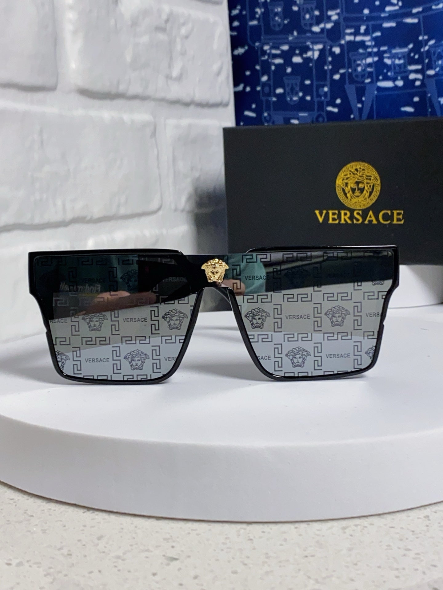 Versace Oversized Silver Lens Sunglasses for Men & Women - 487877 - detail image 2