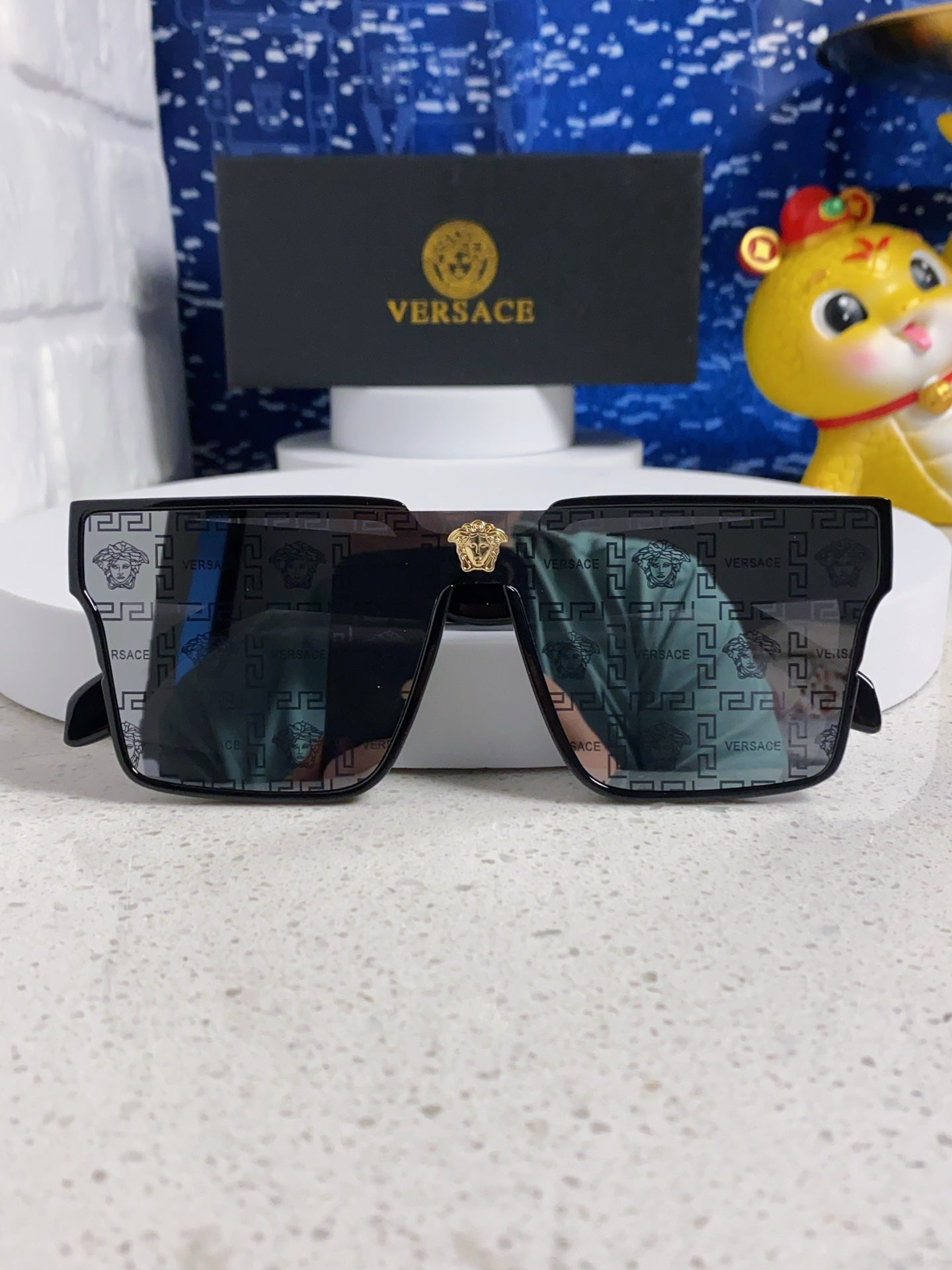 Versace Oversized Silver Lens Sunglasses for Men & Women - 487877 - detail image 9