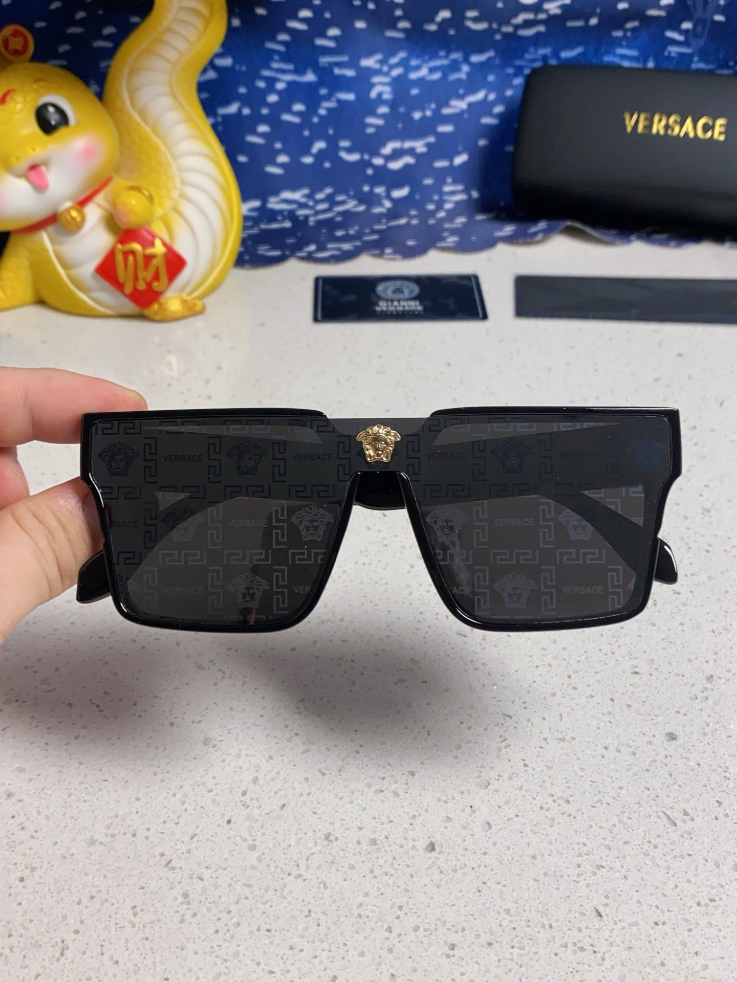 Versace Oversized Silver Lens Sunglasses for Men & Women - 487877 - detail image 4