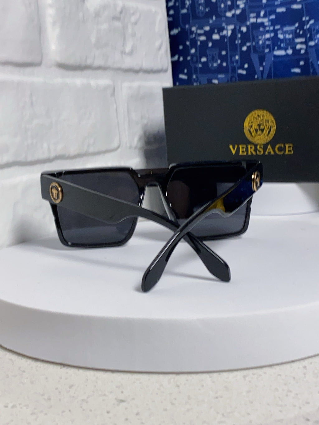 Versace Oversized Silver Lens Sunglasses for Men & Women - detail image 3