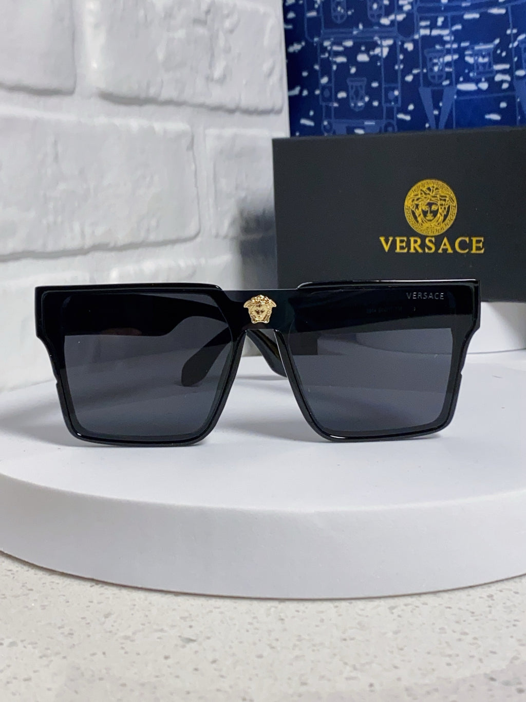 Versace Oversized Silver Lens Sunglasses for Men & Women - detail image 2