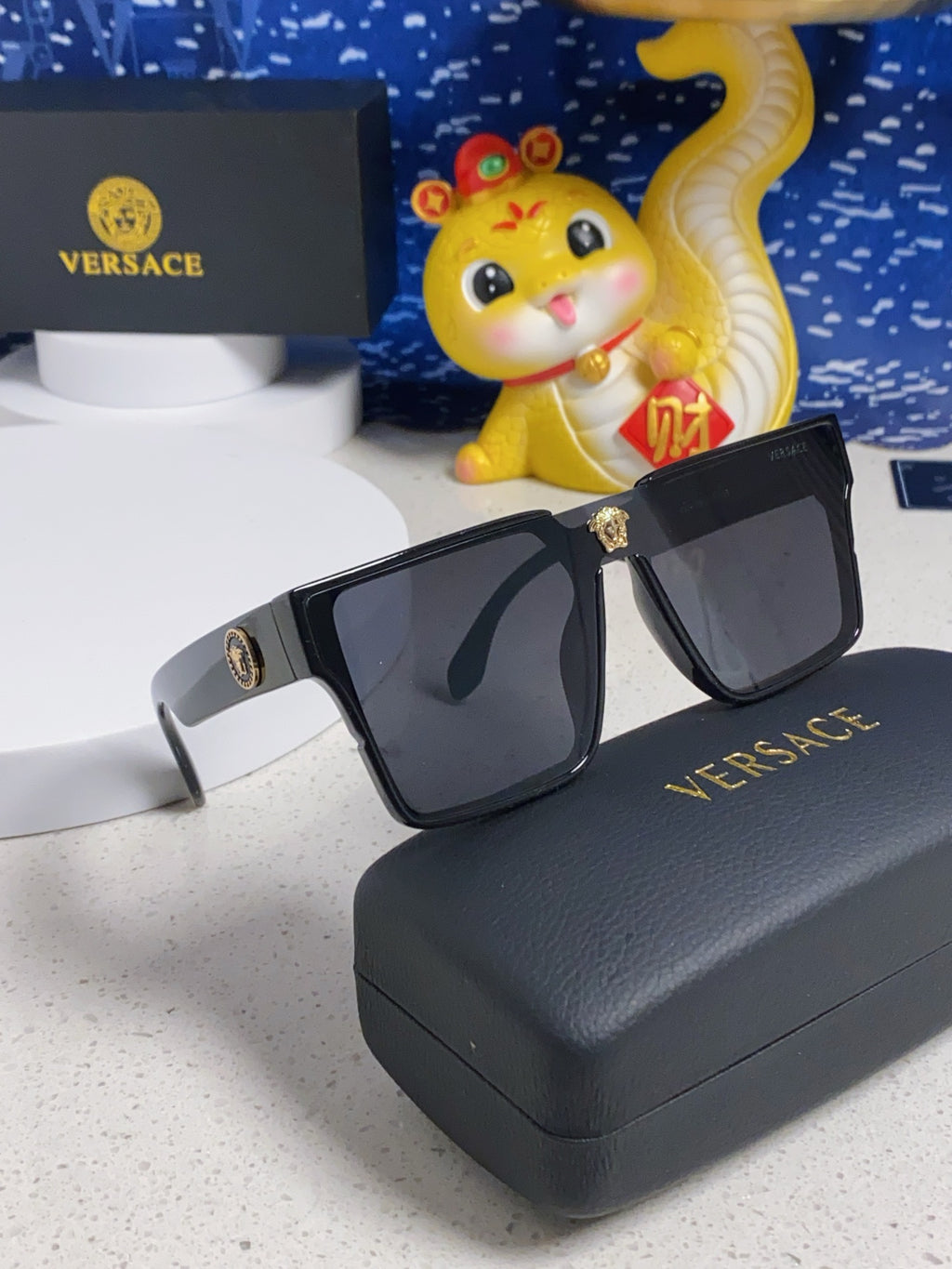 Versace Oversized Silver Lens Sunglasses for Men & Women - 358807 - detail image 10