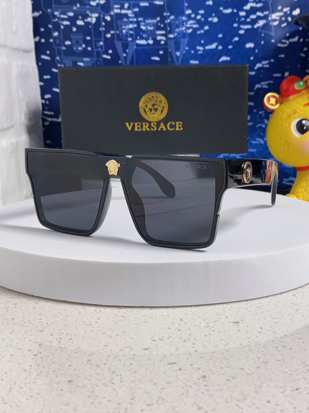 Versace Oversized Silver Lens Sunglasses for Men & Women