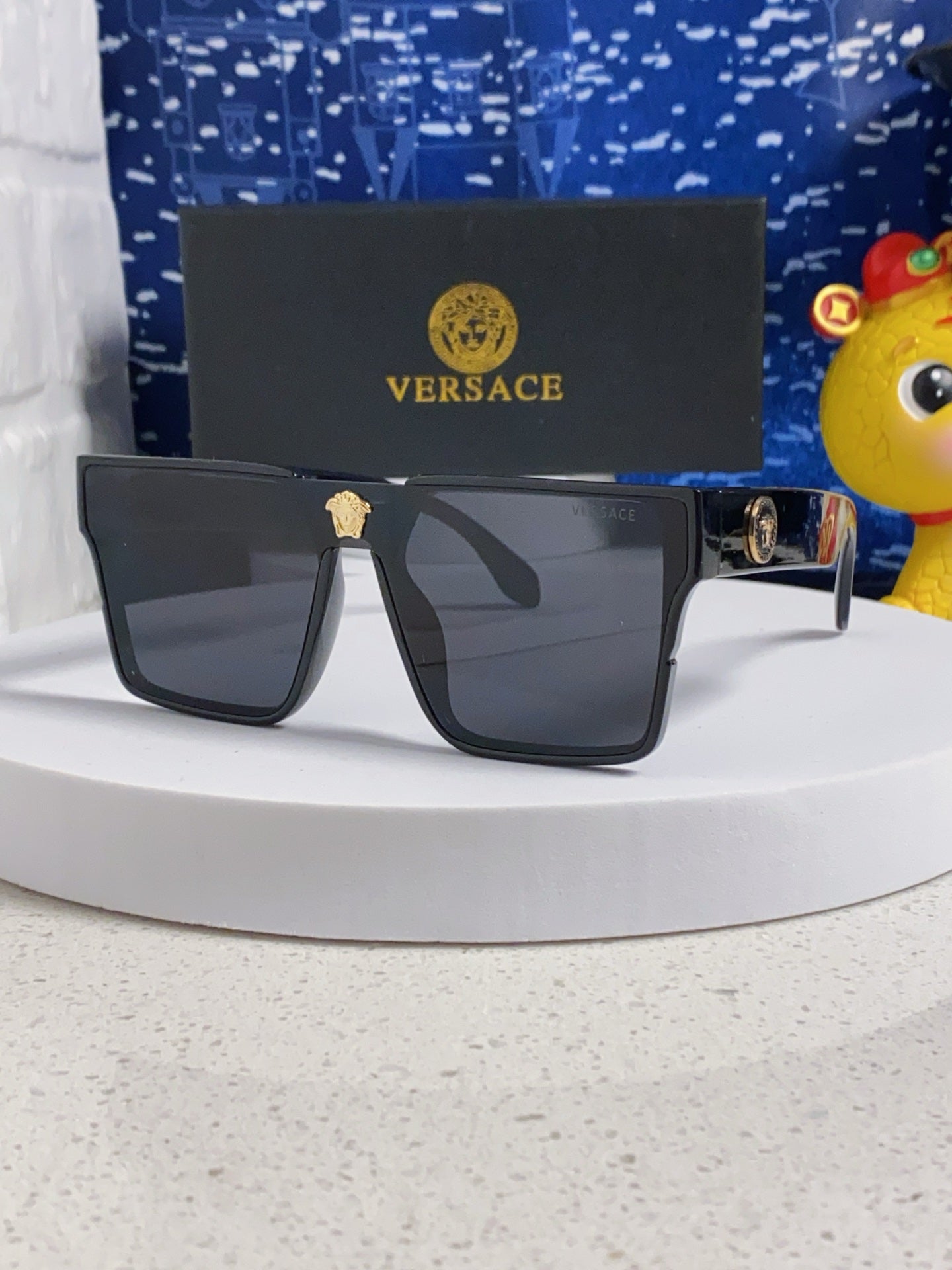 Versace Oversized Silver Lens Sunglasses for Men & Women