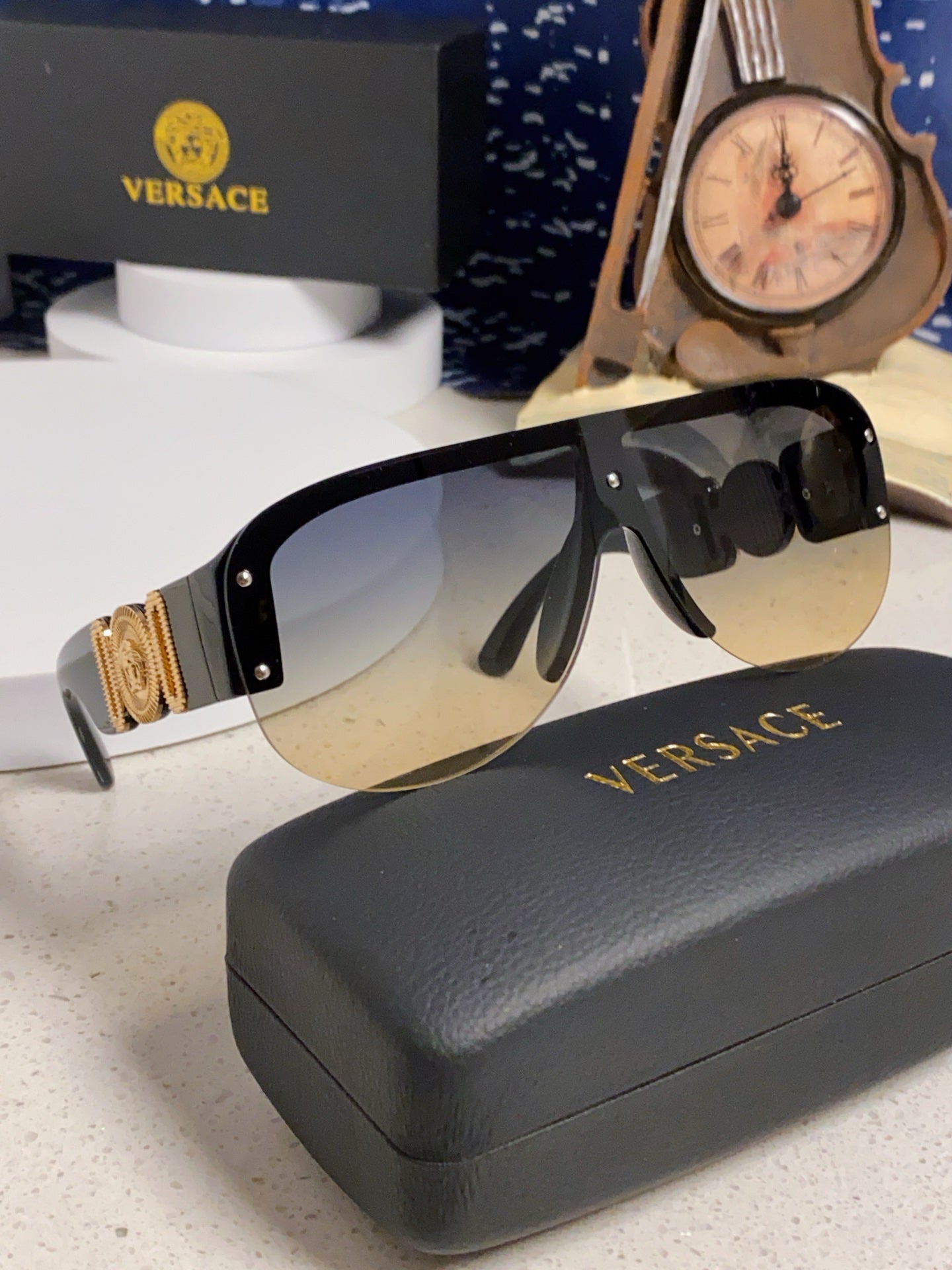 Versace Aviator Silver Lens Sunglasses for Men & Women - 372523 - detail image 9