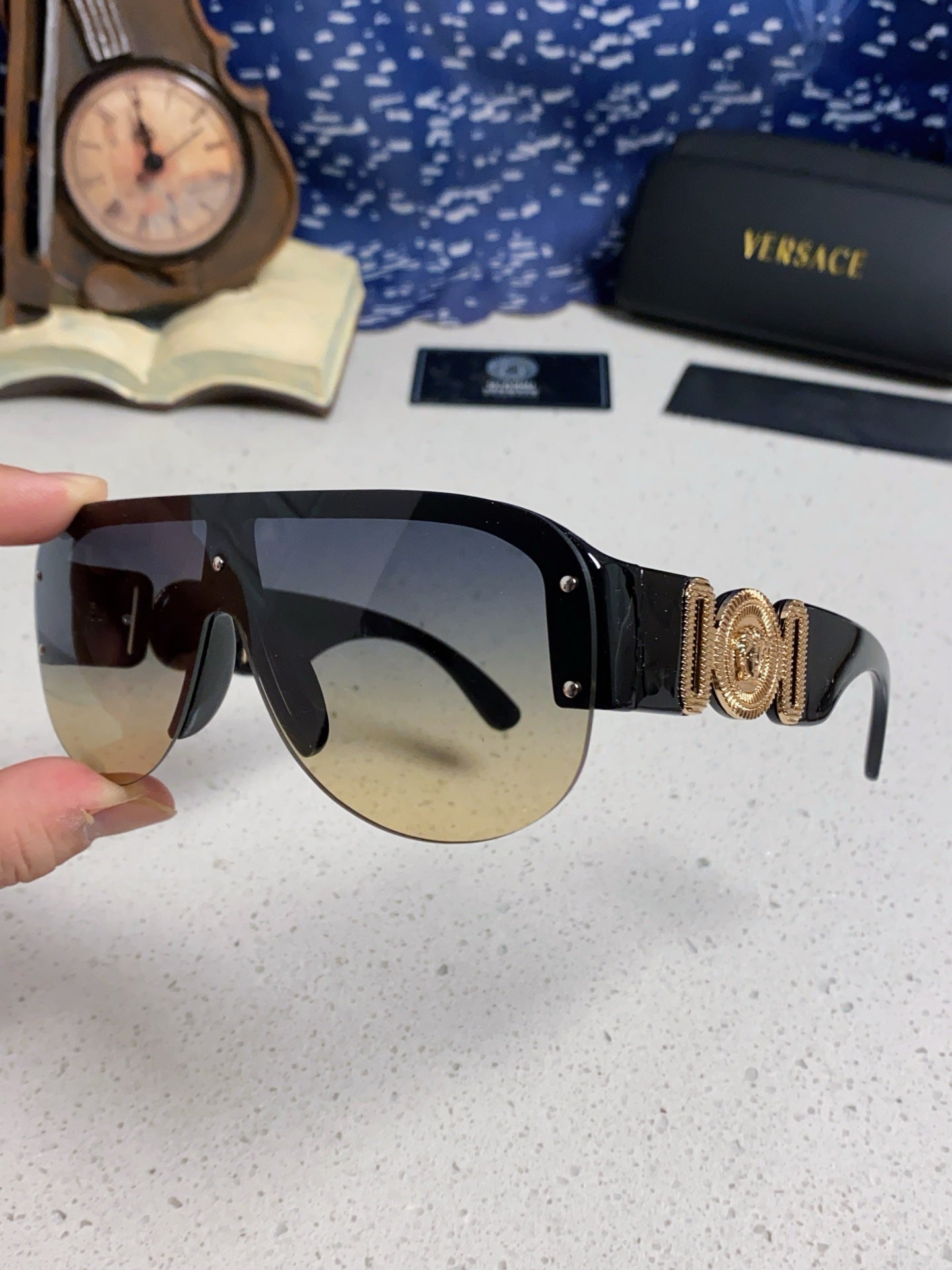Versace Aviator Silver Lens Sunglasses for Men & Women - 372523 - detail image 6