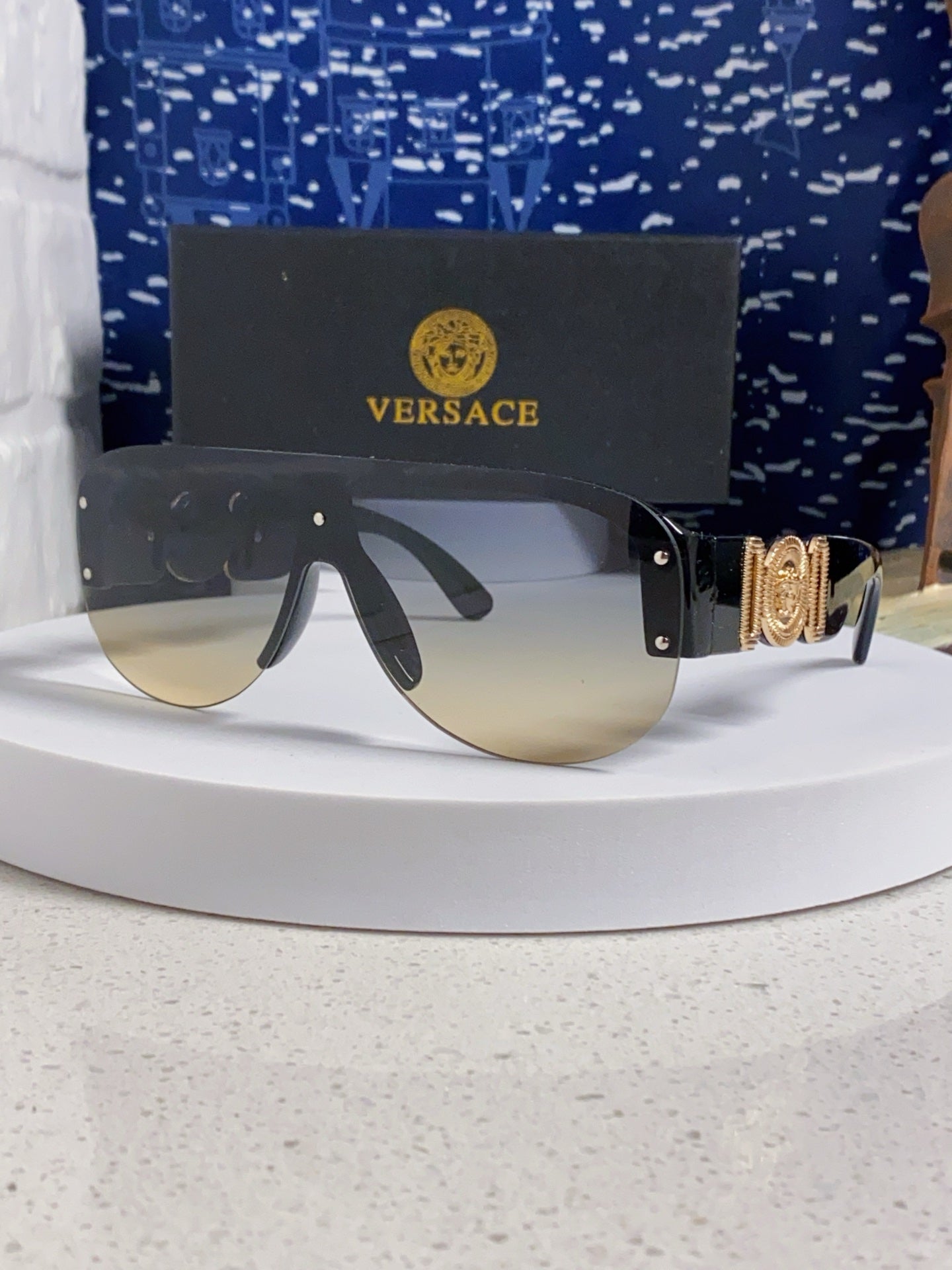 Versace Aviator Silver Lens Sunglasses for Men & Women - 372523