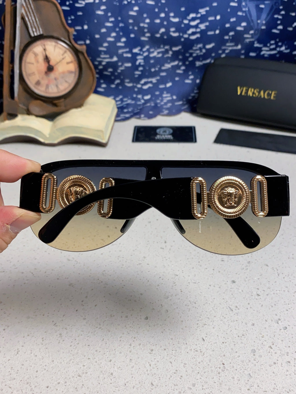 Versace Aviator Silver Lens Sunglasses for Men & Women - 372523 - detail image 5