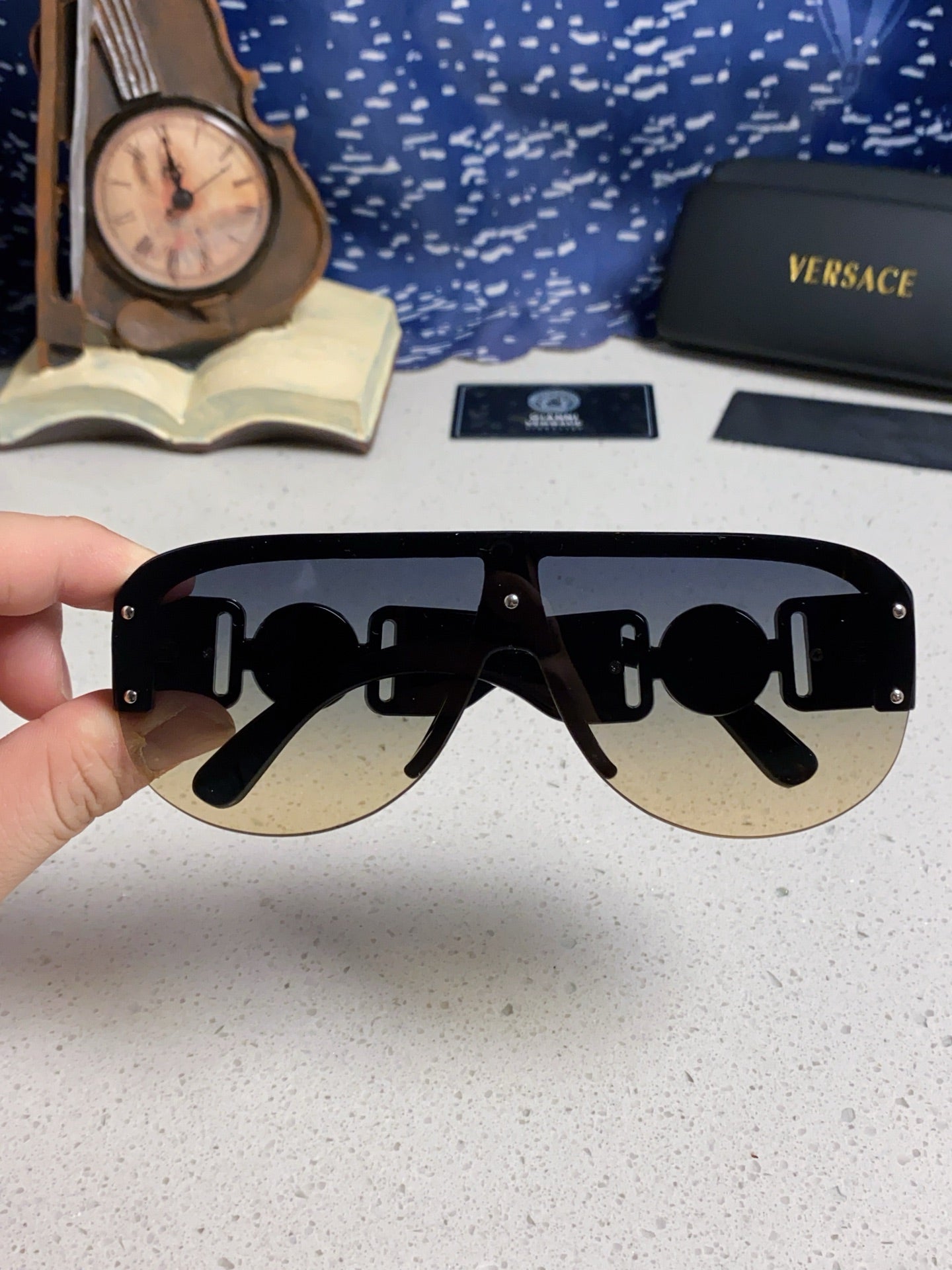 Versace Aviator Silver Lens Sunglasses for Men & Women - 372523 - detail image 4