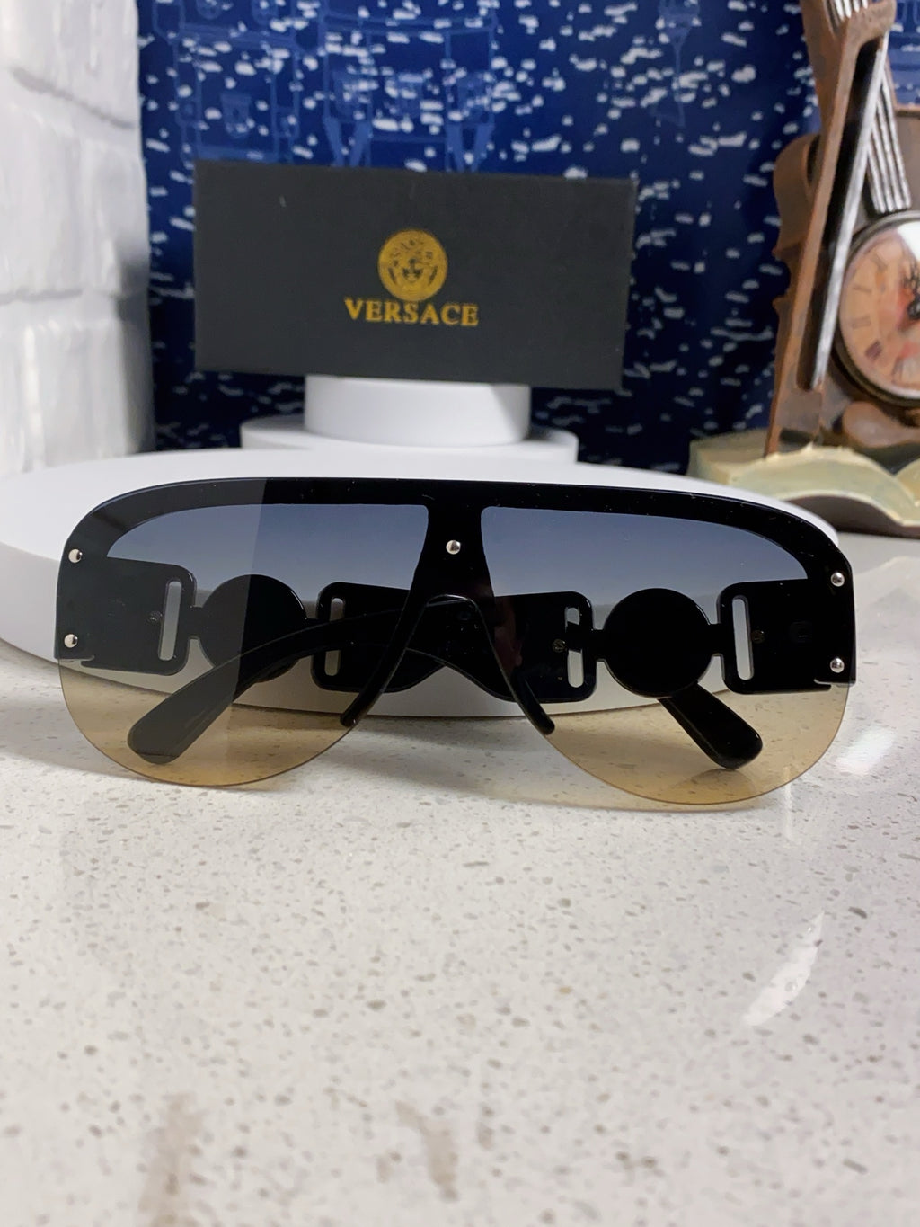 Versace Aviator Silver Lens Sunglasses for Men & Women - 372523 - detail image 8