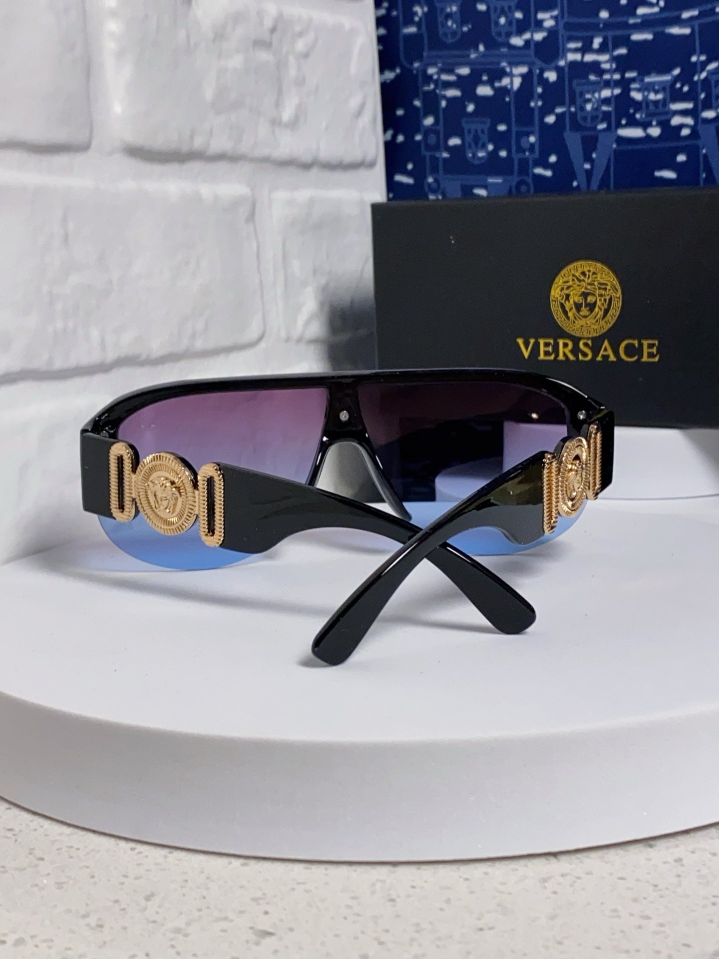 Versace Aviator Blue Lens Sunglasses for Men & Women - 372524 - detail image 3