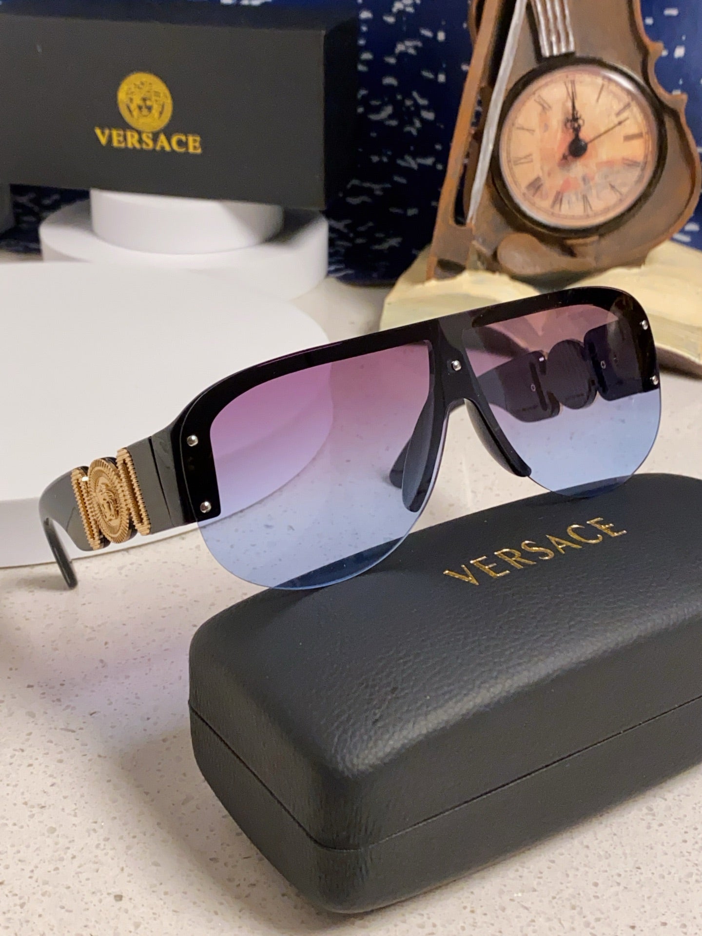 Versace Aviator Blue Lens Sunglasses for Men & Women - 372524 - detail image 9