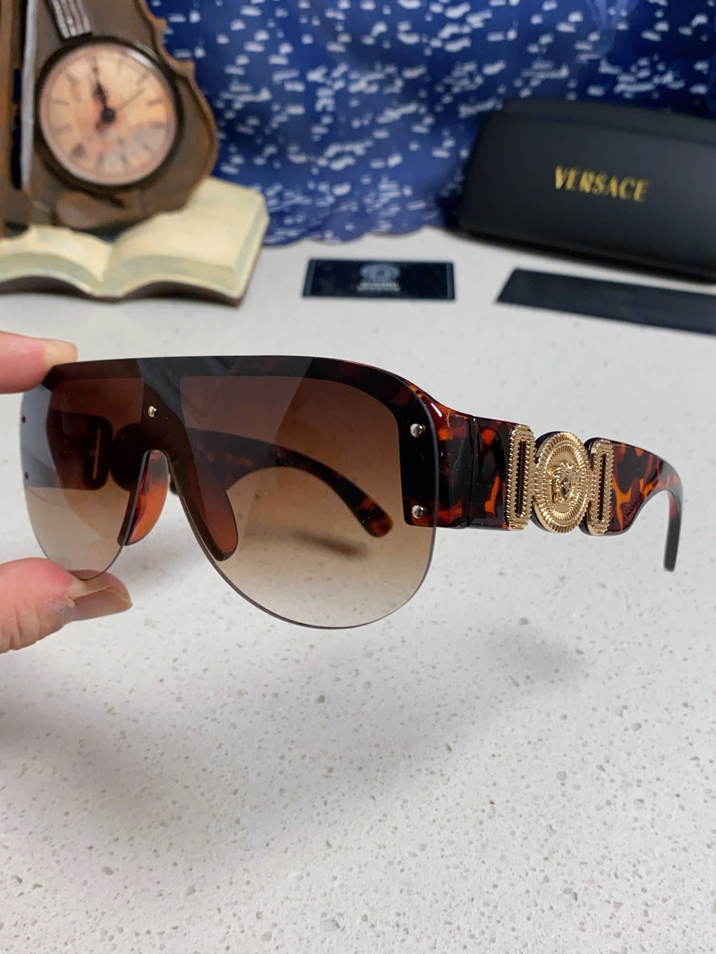 Versace Aviator Brown Lens Sunglasses for Men & Women - detail image 6