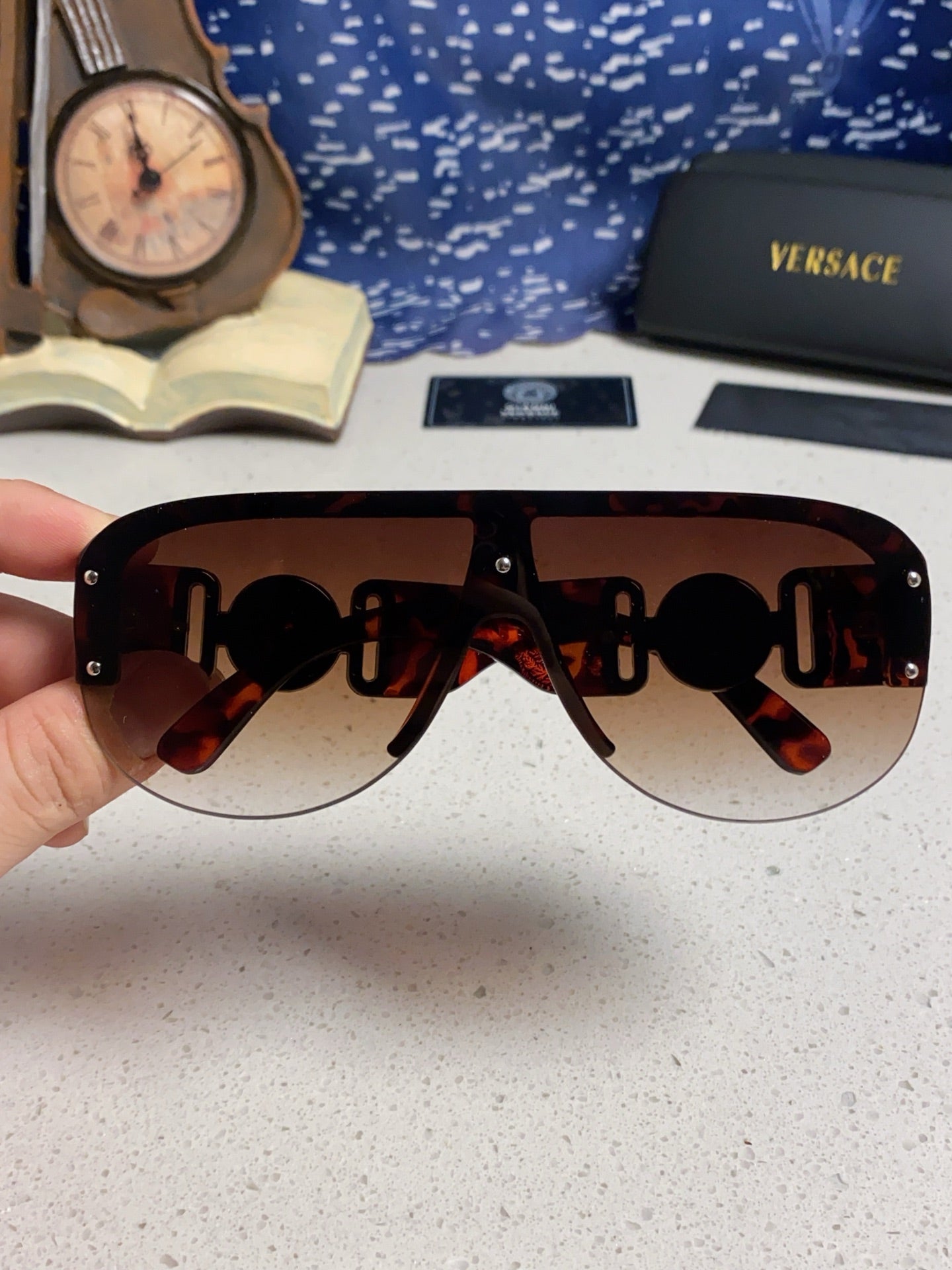 Versace Aviator Brown Lens Sunglasses for Men & Women - detail image 4