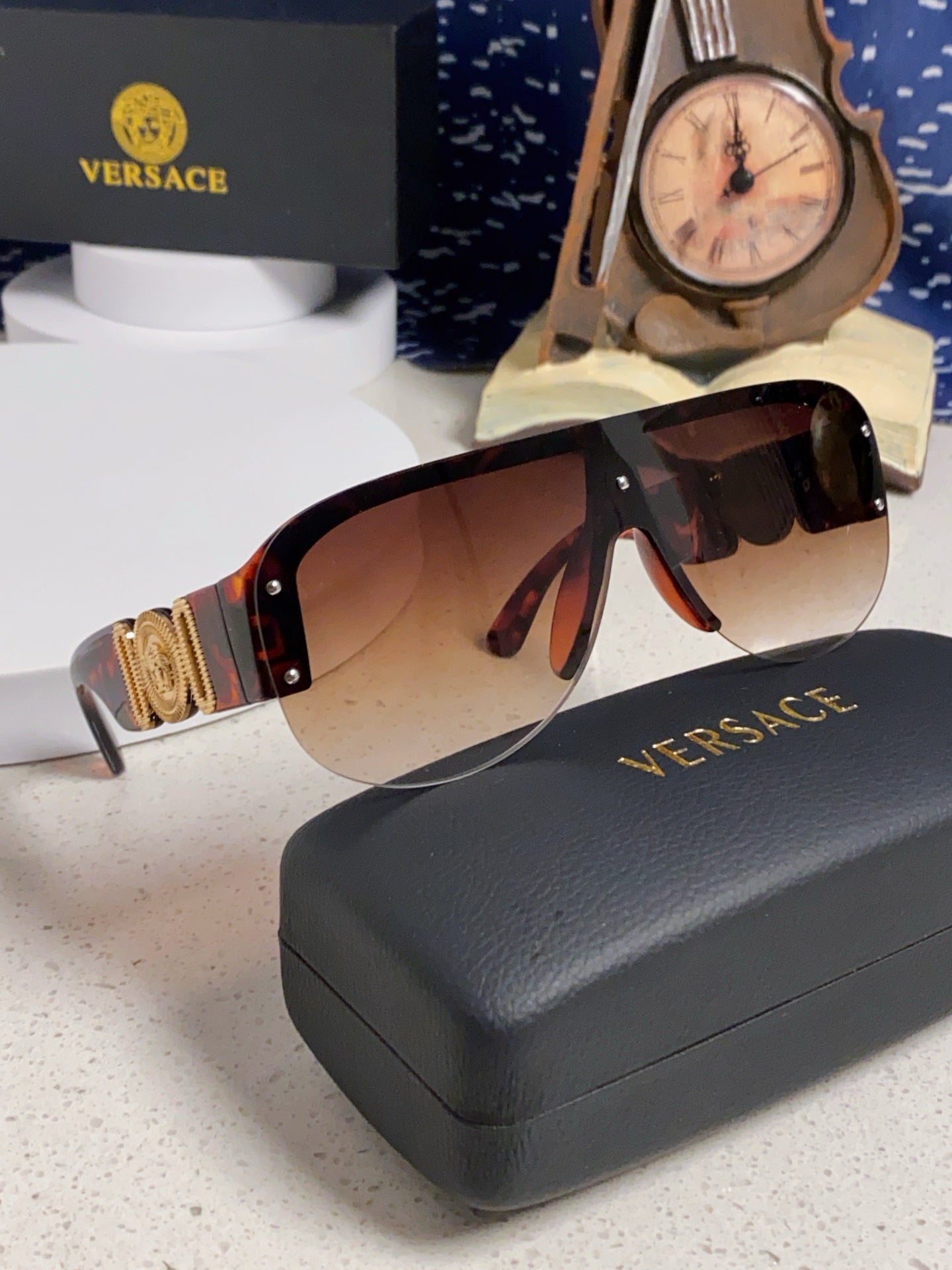 Versace Aviator Brown Lens Sunglasses for Men & Women - detail image 9