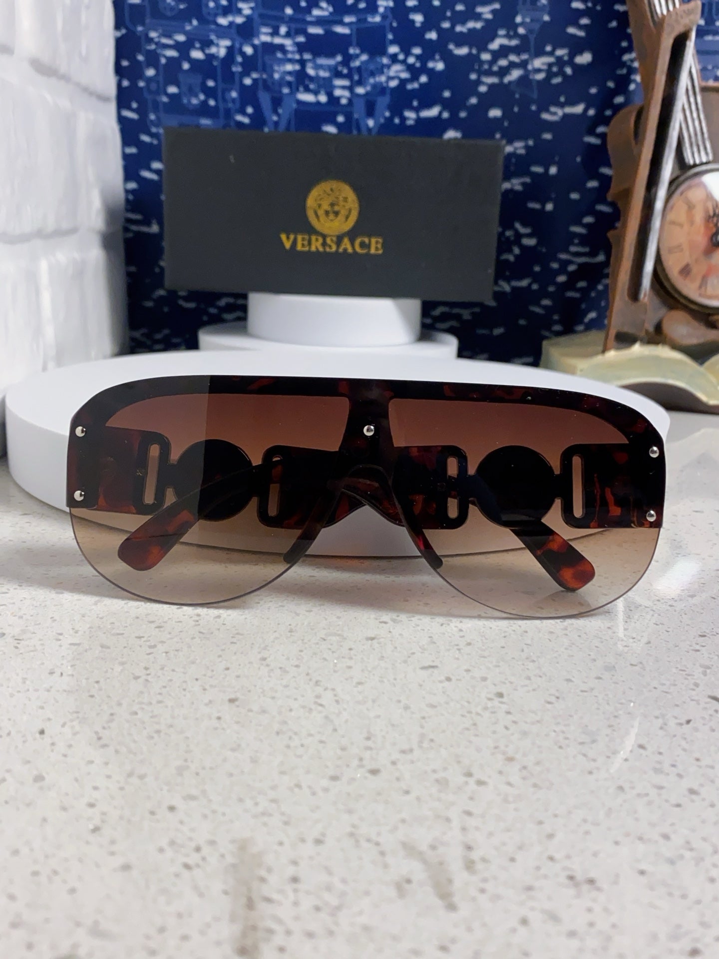 Versace Aviator Brown Lens Sunglasses for Men & Women - detail image 8