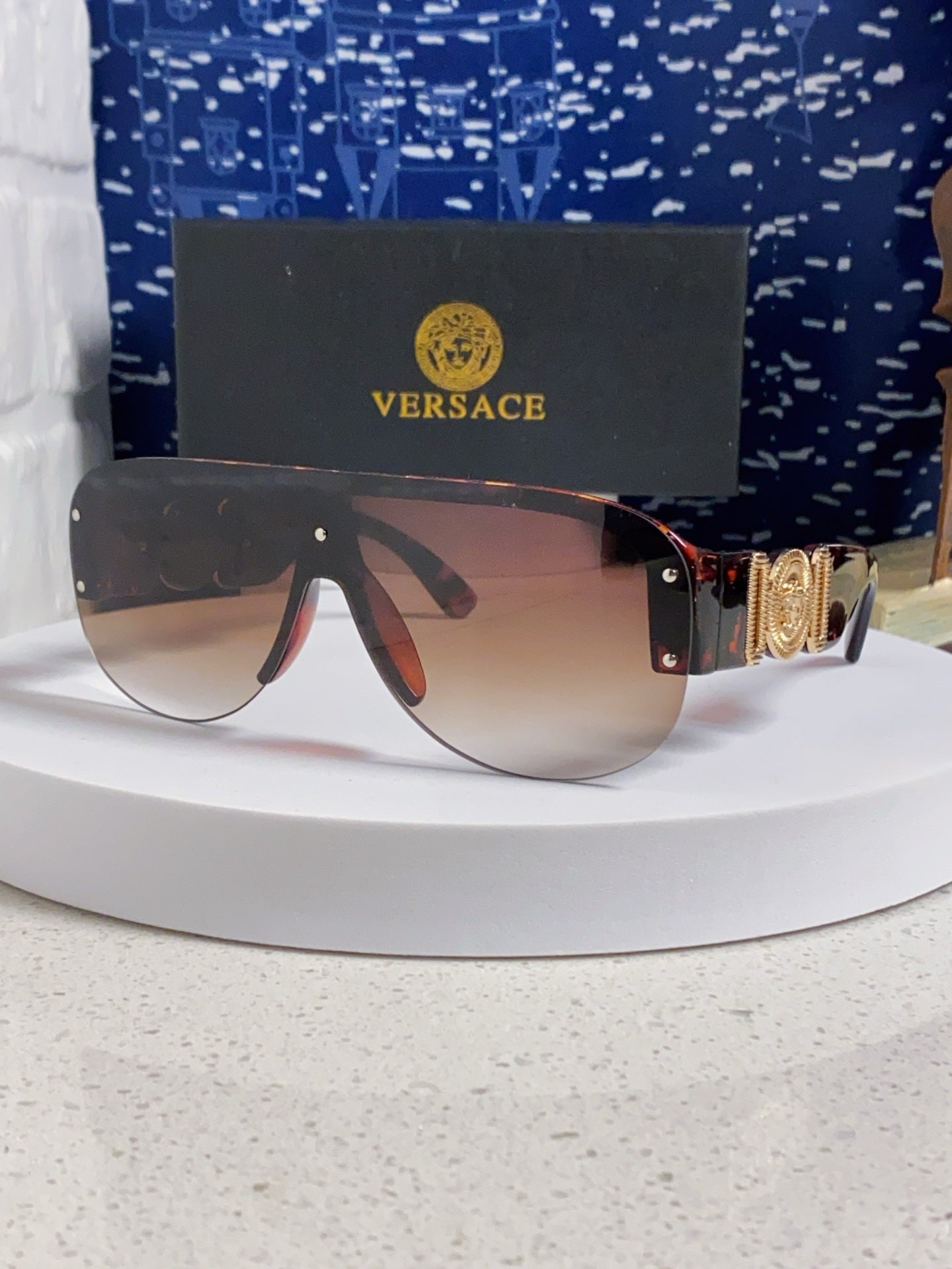 Versace Aviator Brown Lens Sunglasses for Men & Women