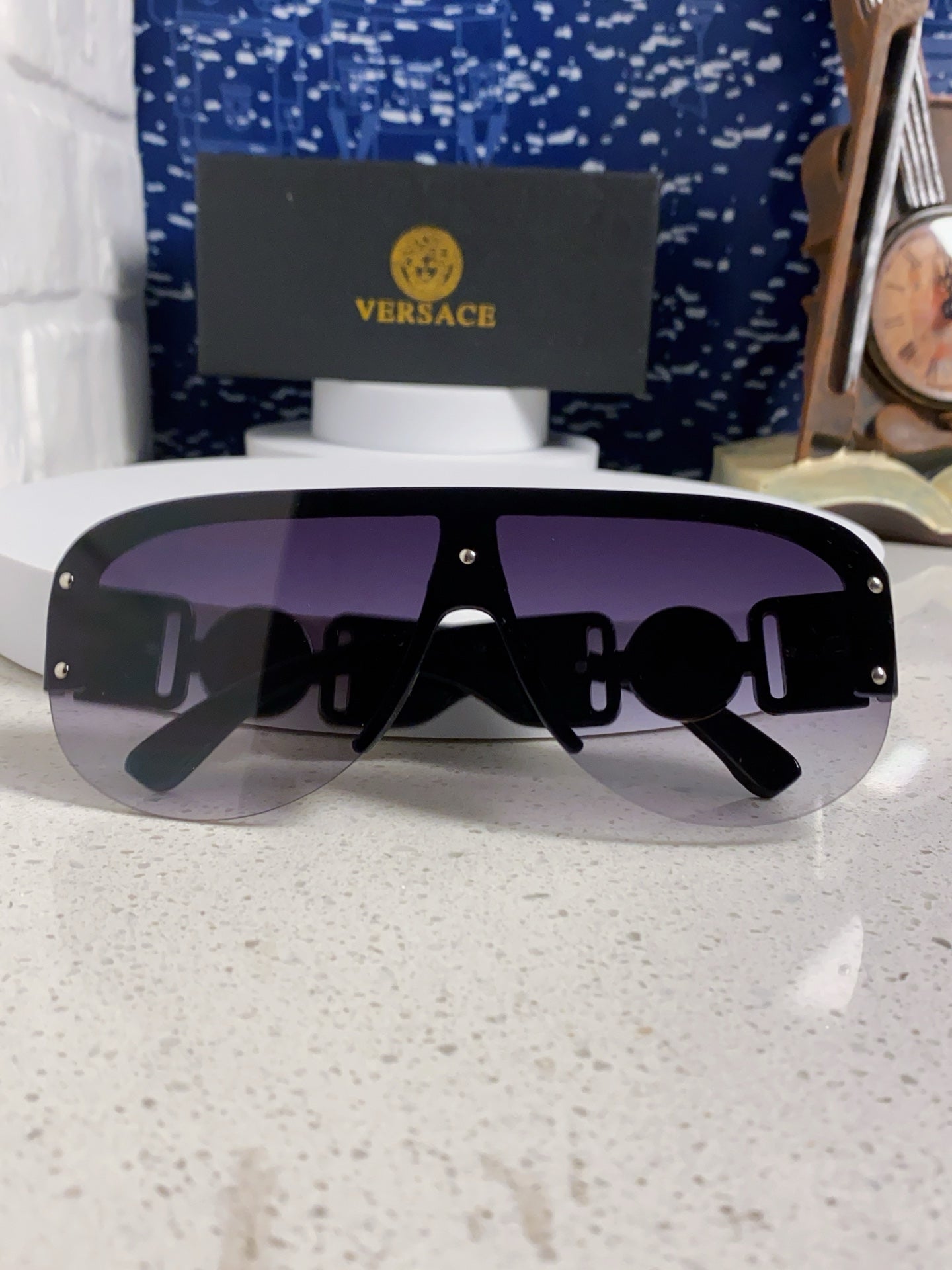 Versace Aviator Silver Lens Sunglasses for Men & Women - 372527 - detail image 8