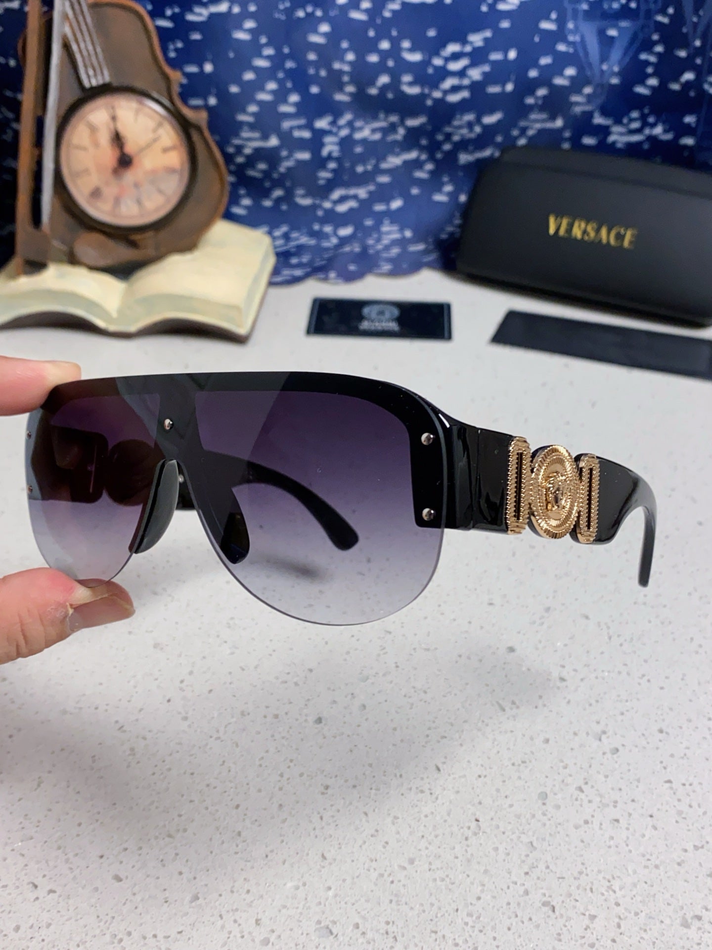 Versace Aviator Silver Lens Sunglasses for Men & Women - 372527 - detail image 6