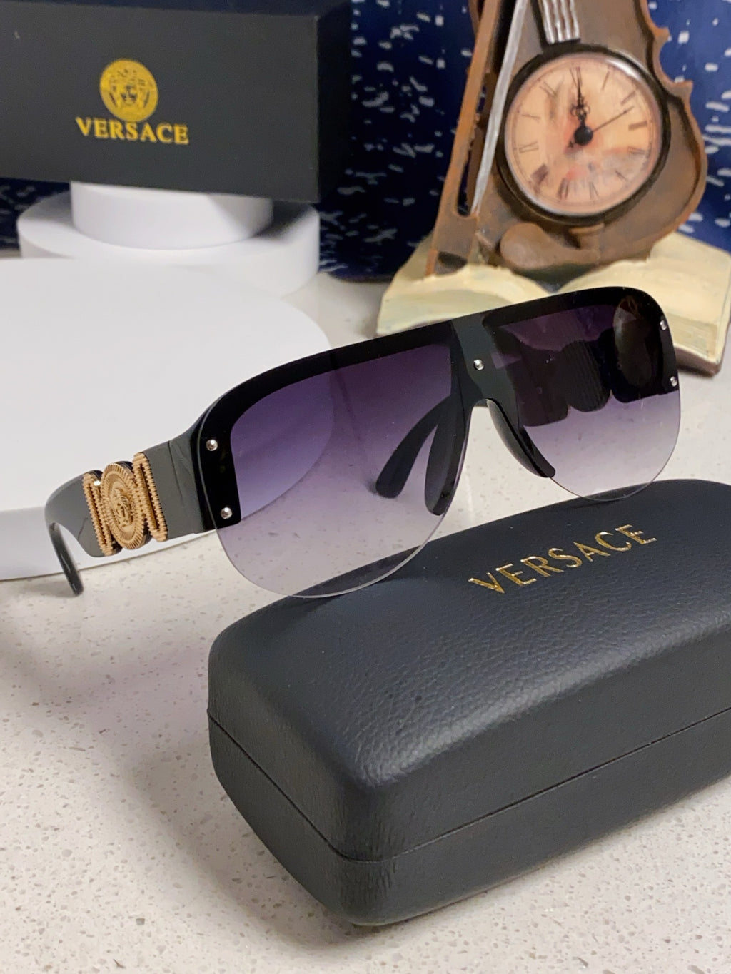 Versace Aviator Silver Lens Sunglasses for Men & Women - 372527 - detail image 9
