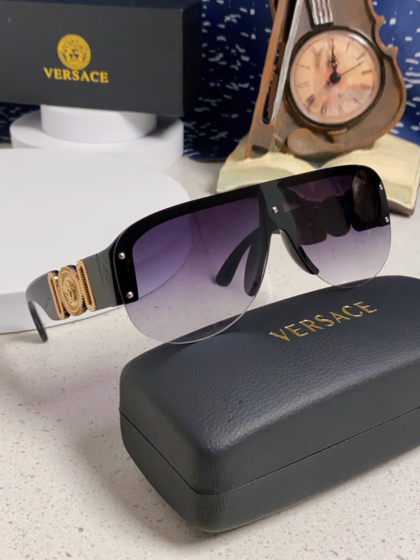 Versace Aviator Silver Lens Sunglasses for Men & Women - 372527 - detail image 9