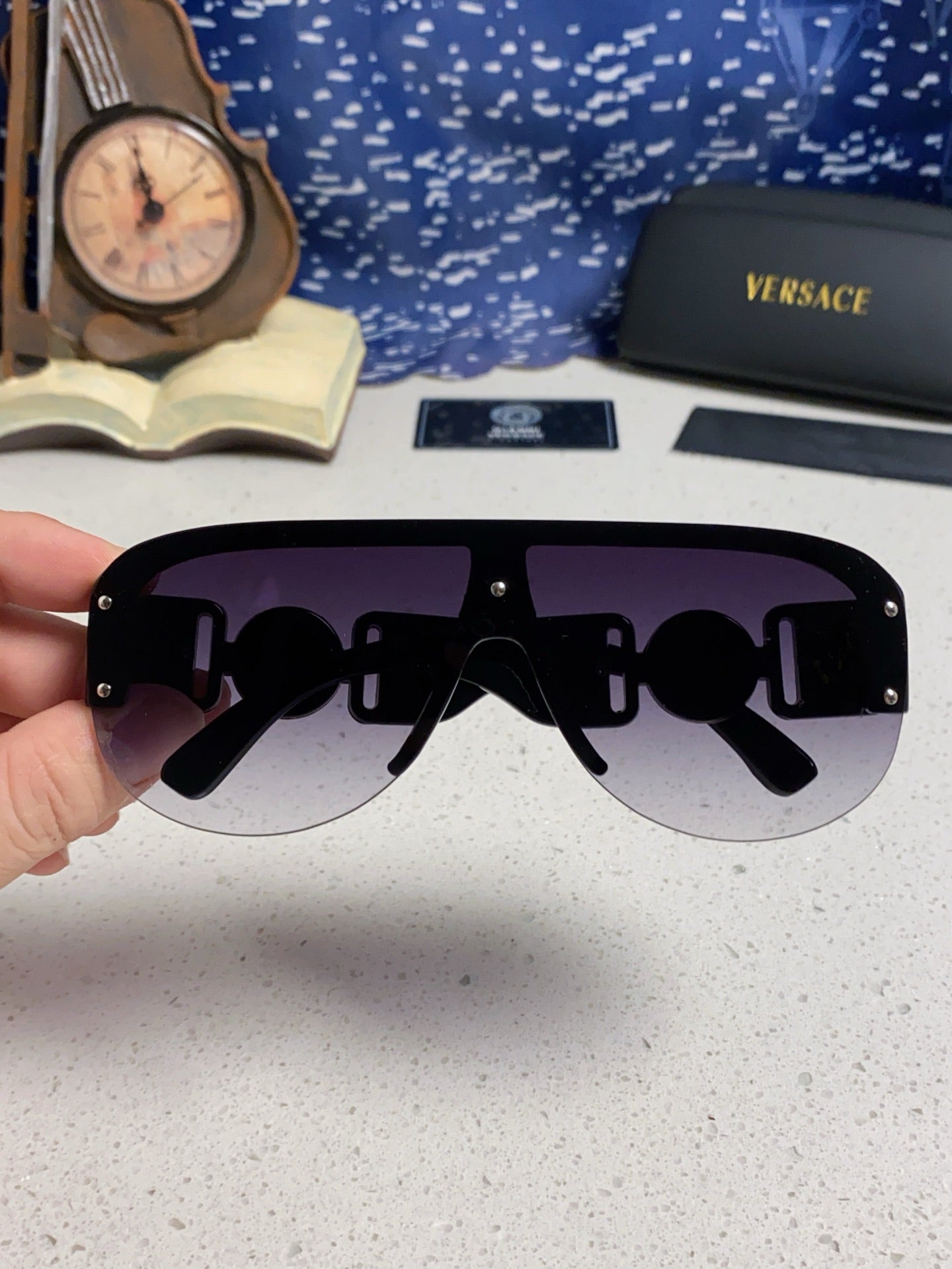 Versace Aviator Silver Lens Sunglasses for Men & Women - 372527 - detail image 4