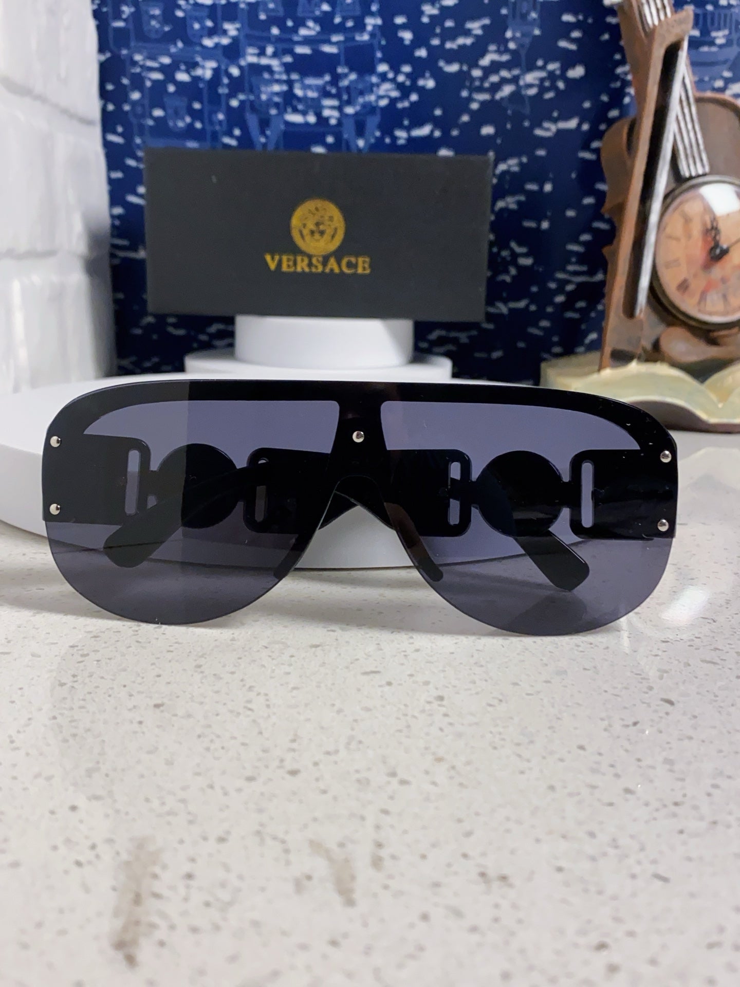 Versace Aviator Black Lens Sunglasses for Men & Women - 372528 - detail image 9