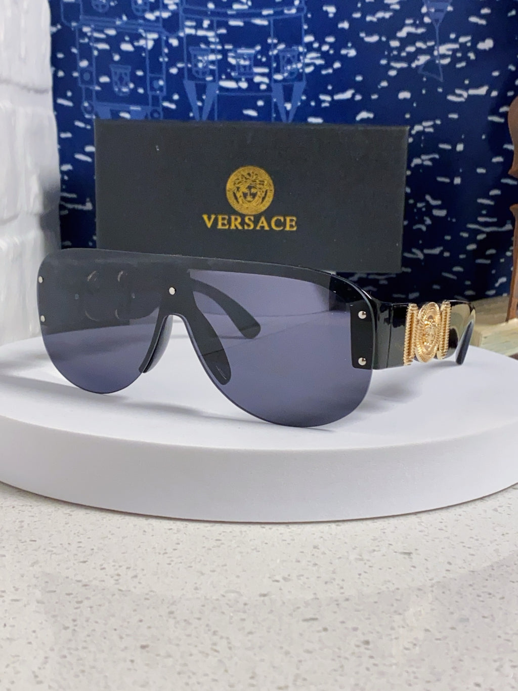 Versace Aviator Black Lens Sunglasses for Men & Women - 372528 - detail image 2