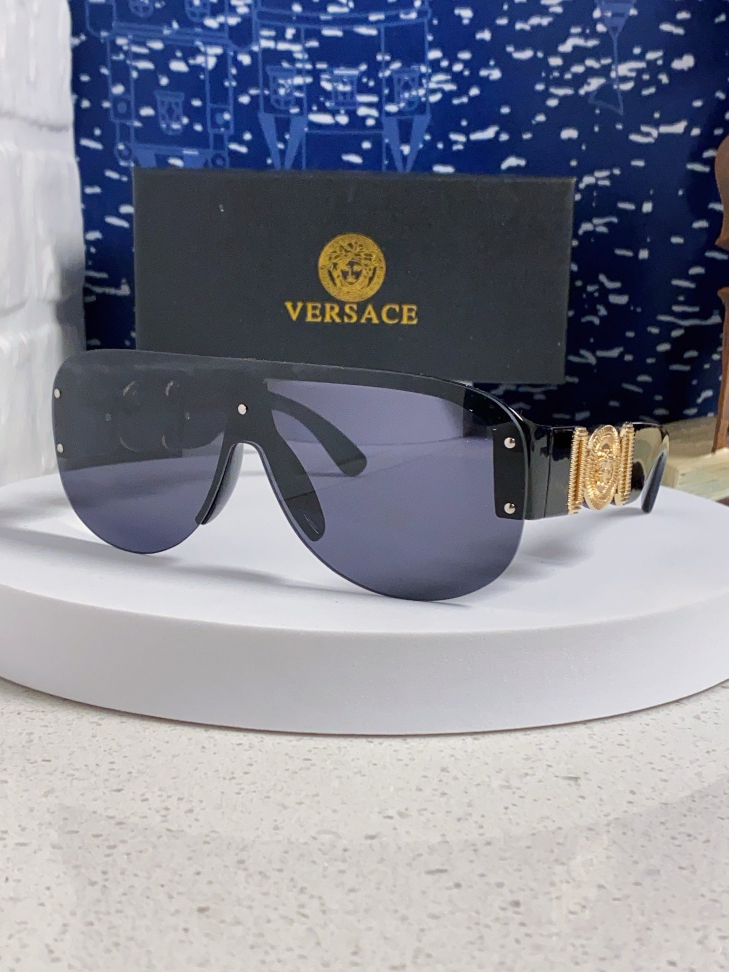 Versace Aviator Black Lens Sunglasses for Men & Women - 372528 - detail image 2